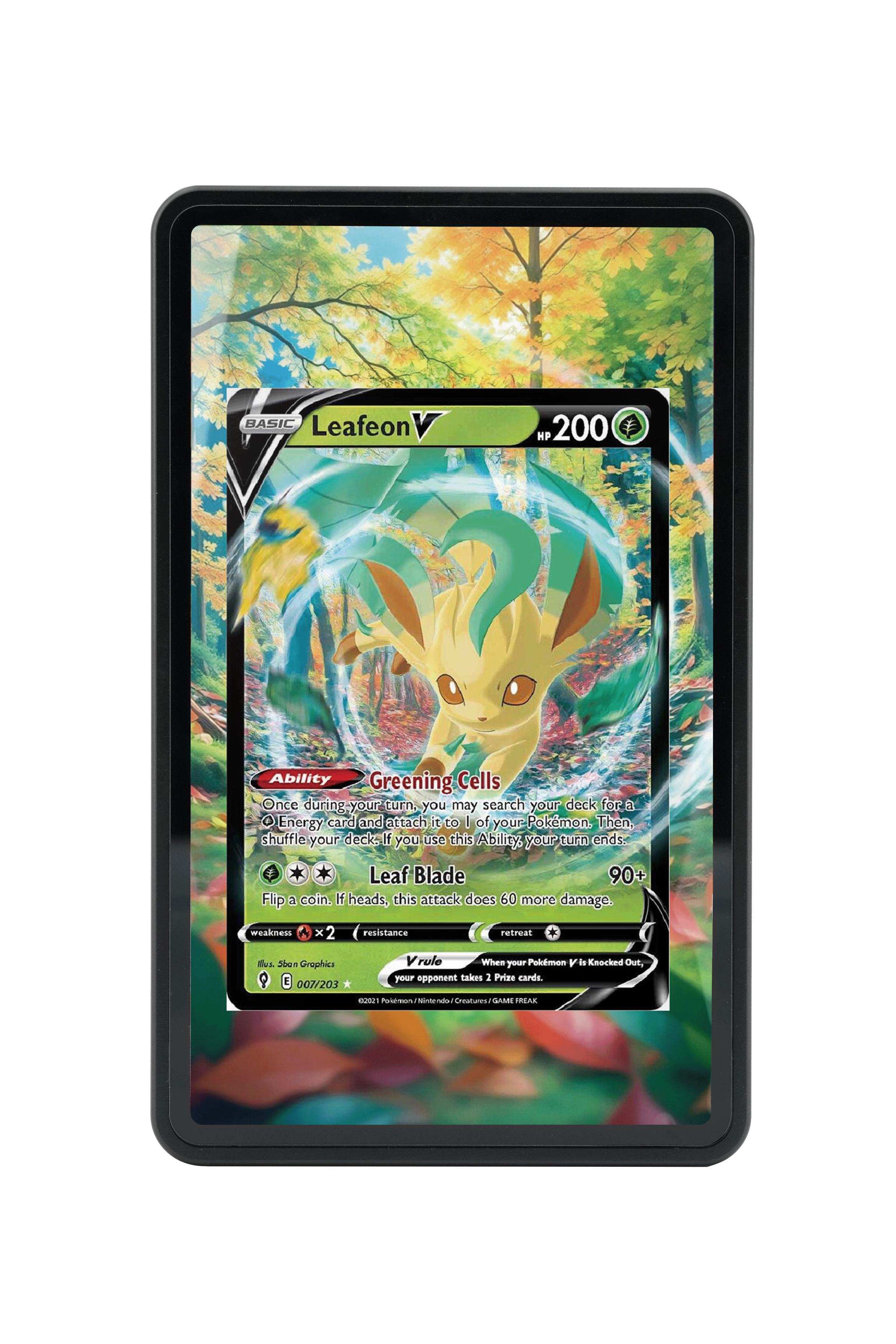 Leafeon V-Sword & Shield-Evolving Skies-[007/203 ]-MAGNETIC CARD HOLDER