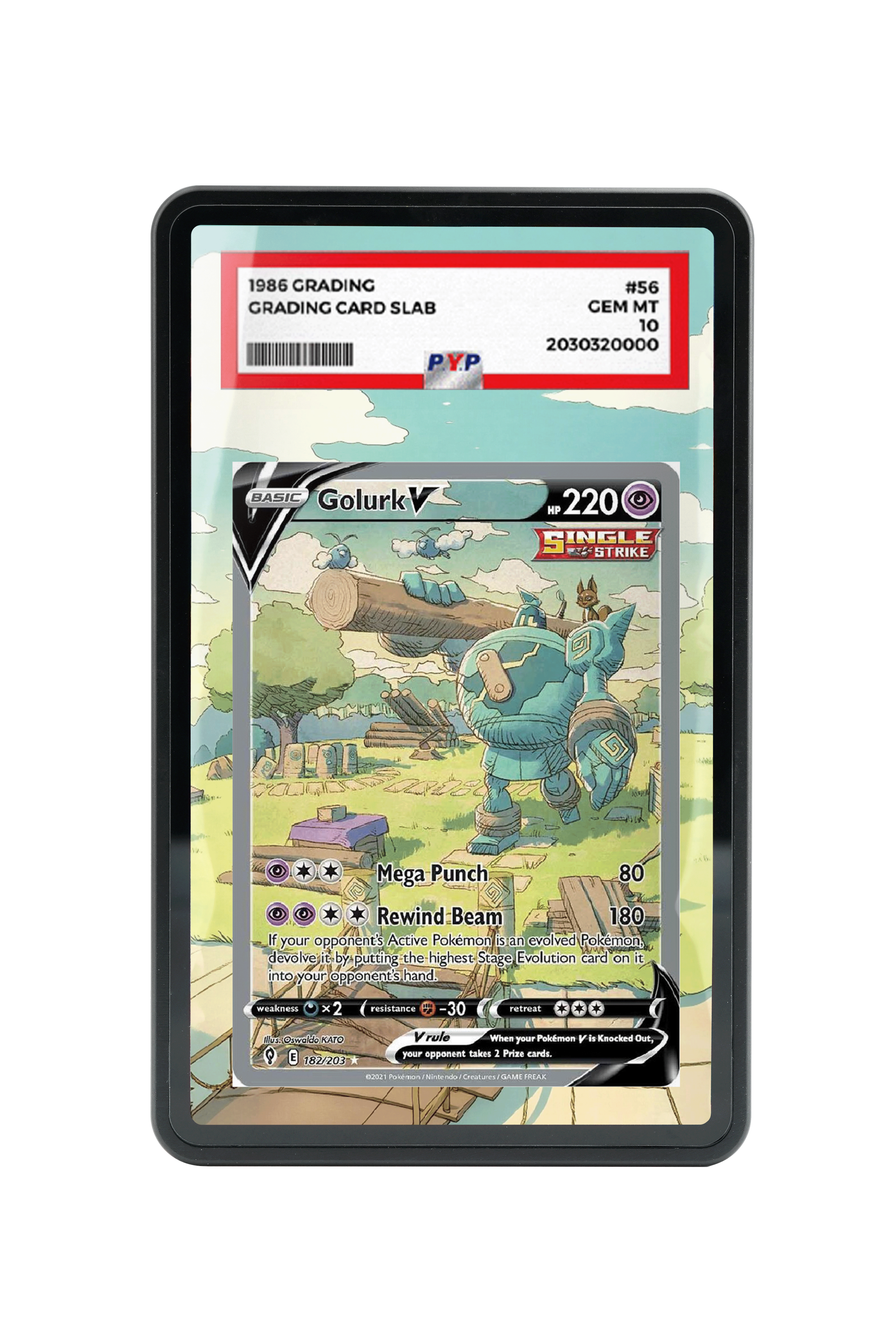 Golurk V (Alternate Full Art)-Sword & Shield-Evolving Skies-[182/203 ]- PSA GRADE
