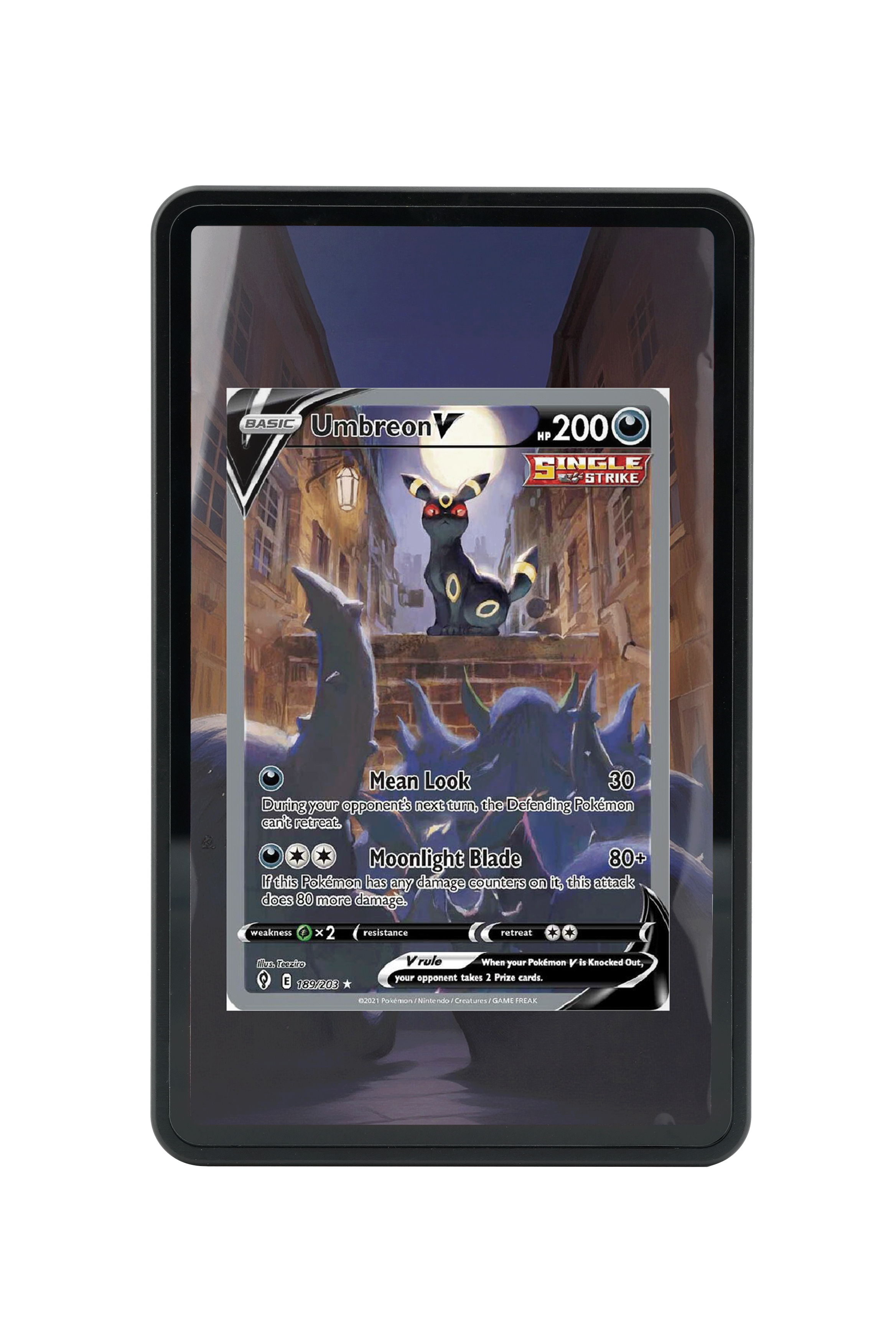 Pokémon TCG Umbreon V (Alternate Full Art) Sword & Shield - Evolving Skies #189/203 Magnetic Card Holder | Gem Mint Sleeve