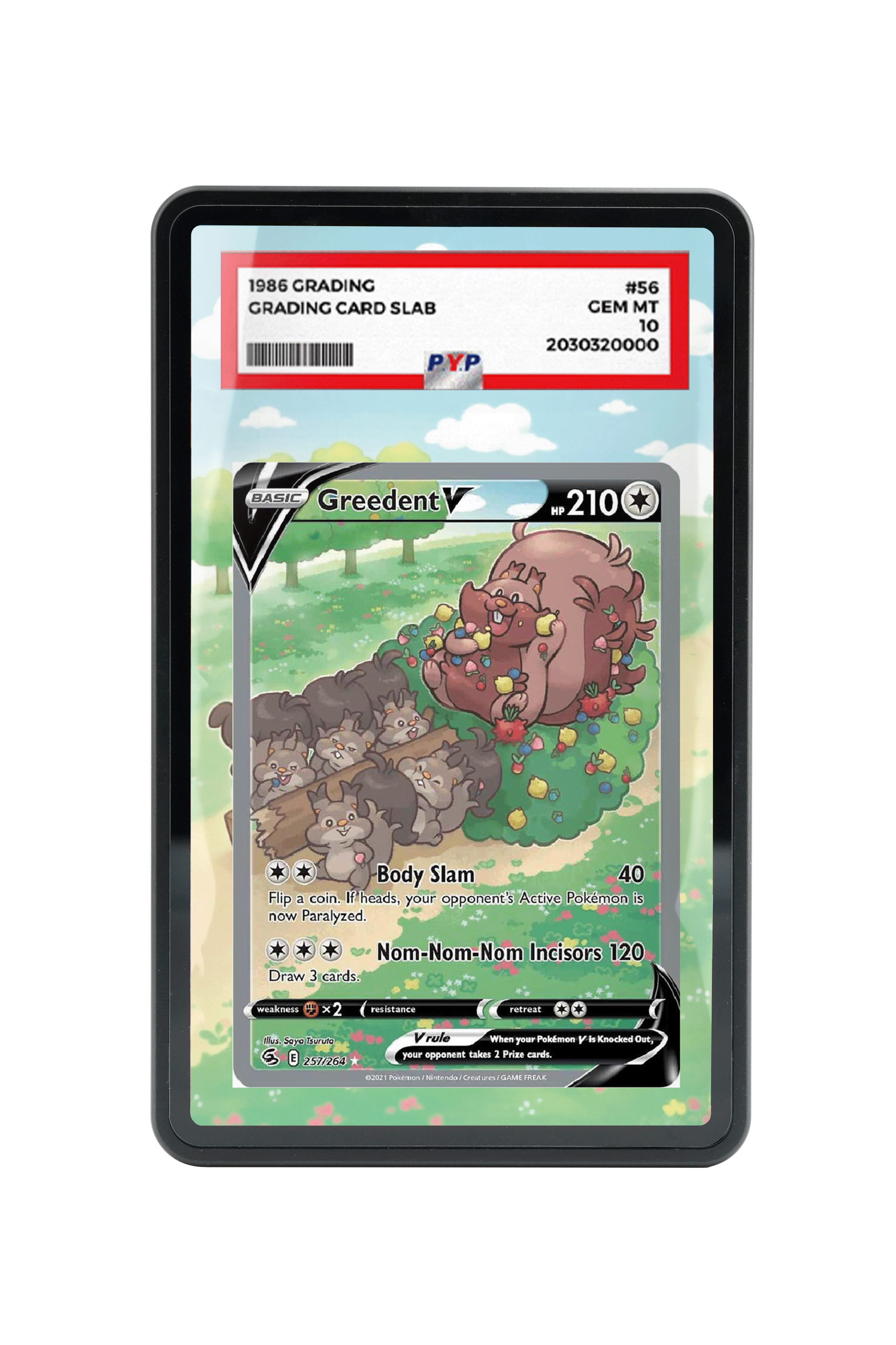 Greedent V (Alternate Full Art)-Sword & Shield-Fusion Strike-[257/264 ]- PSA GRADE