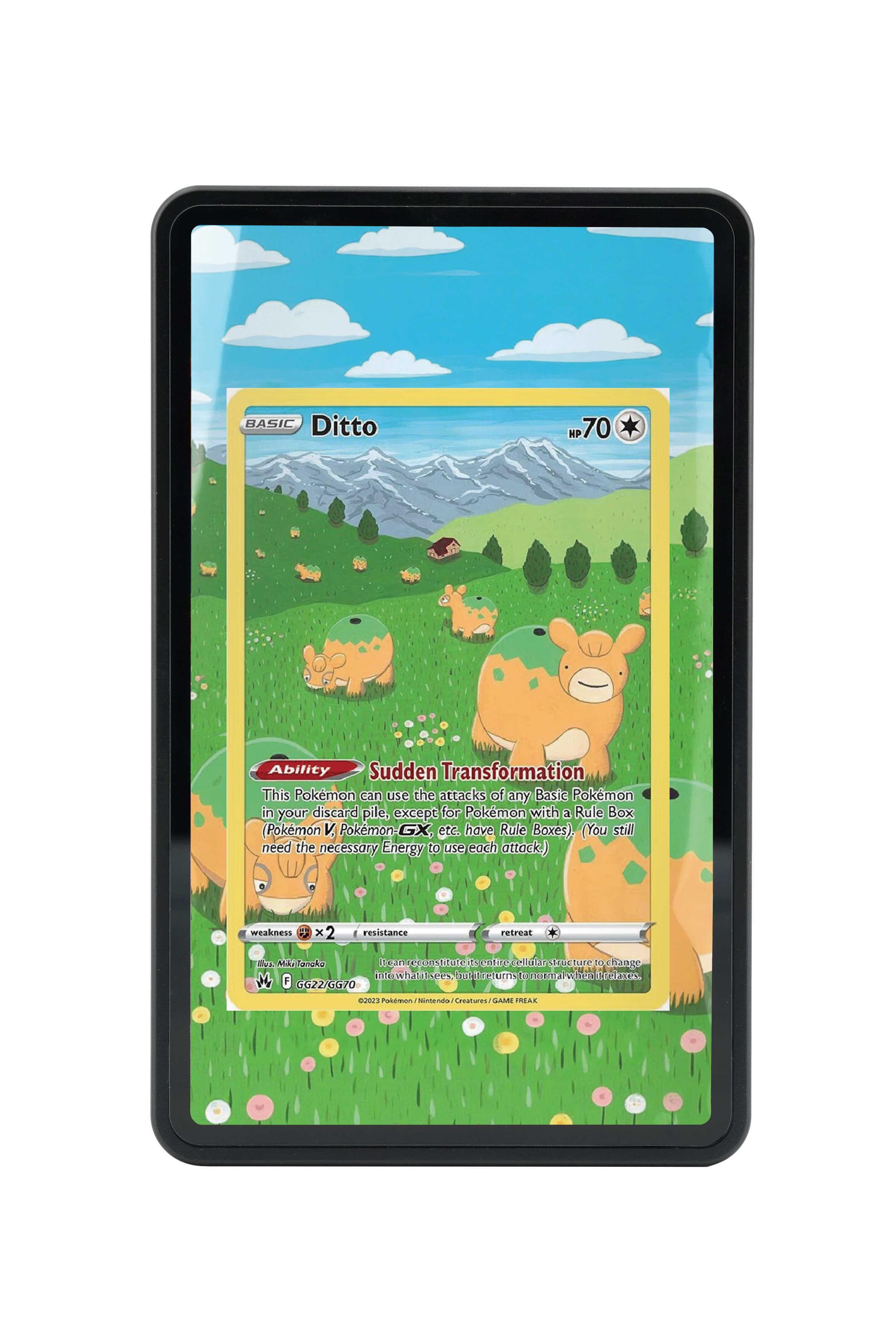 Pokémon TCG Ditto Sword & Shield - Crown Zenith: Galarian Gallery #GG22/GG70 Magnetic Card Holder | Gem Mint Sleeve