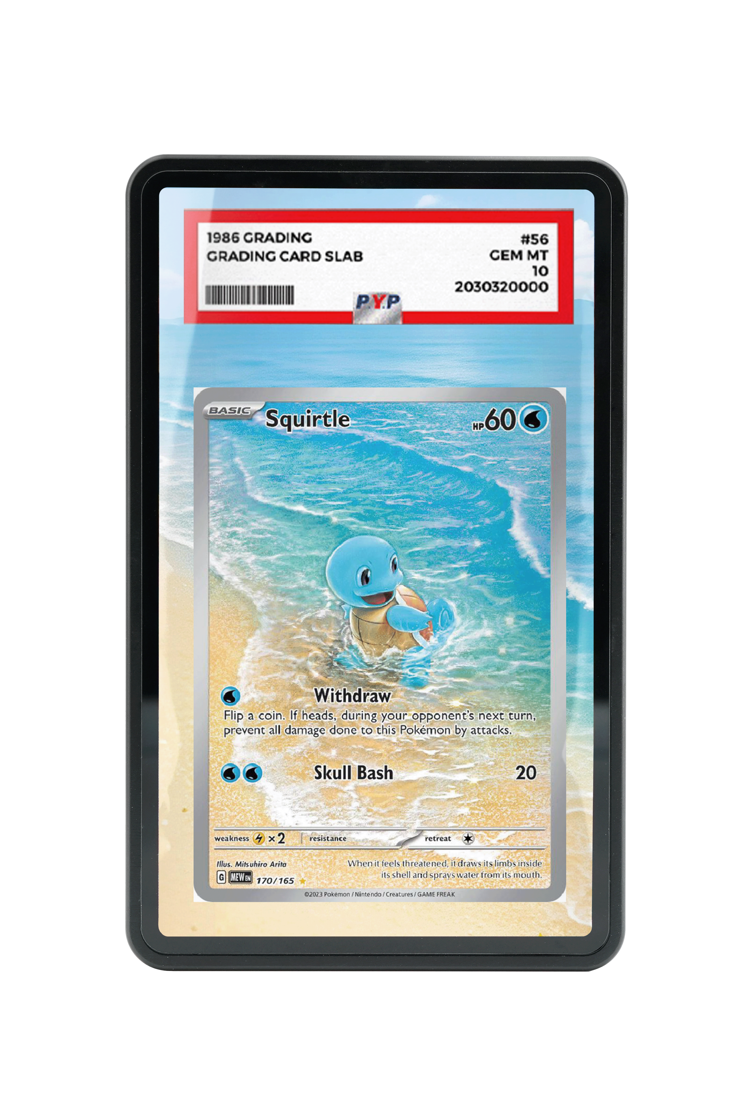 Pokémon TCG Squirtle Scarlet & Violet - Scarlet & Violet 151 #170/165 PSA Grade Case | Gem Mint Sleeve