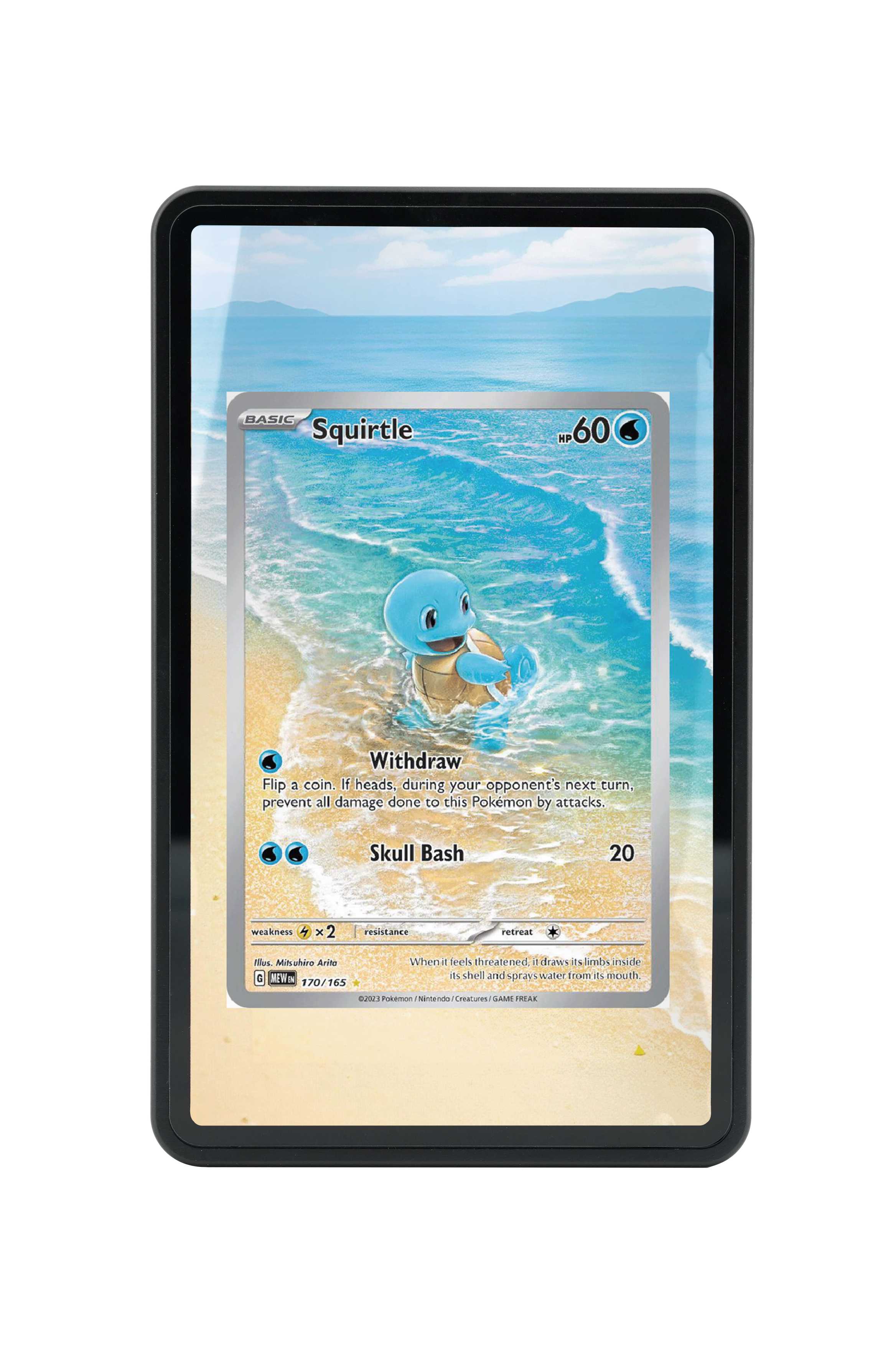 Pokémon TCG Squirtle Scarlet & Violet - Scarlet & Violet 151 #170/165 Magnetic Card Holder | Gem Mint Sleeve