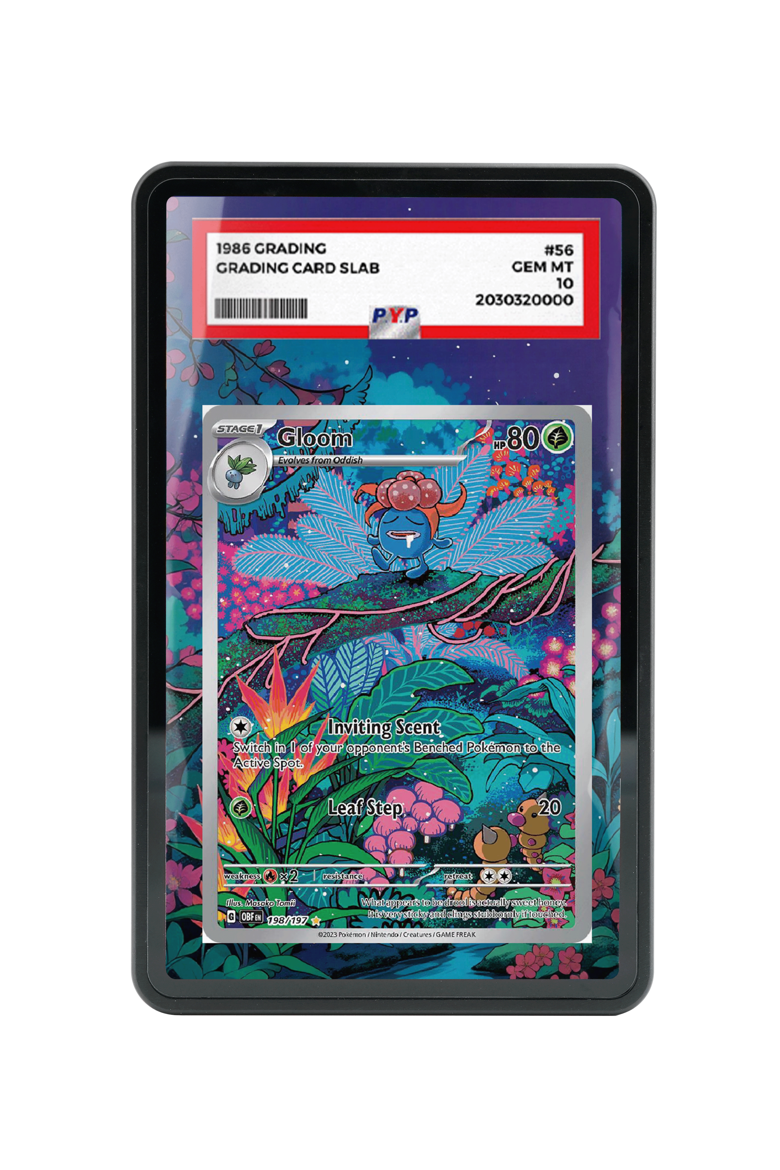 Pokémon TCG Gloom Scarlet & Violet - Obsidian Flames #198/197 PSA Grade Case | Gem Mint Sleeve