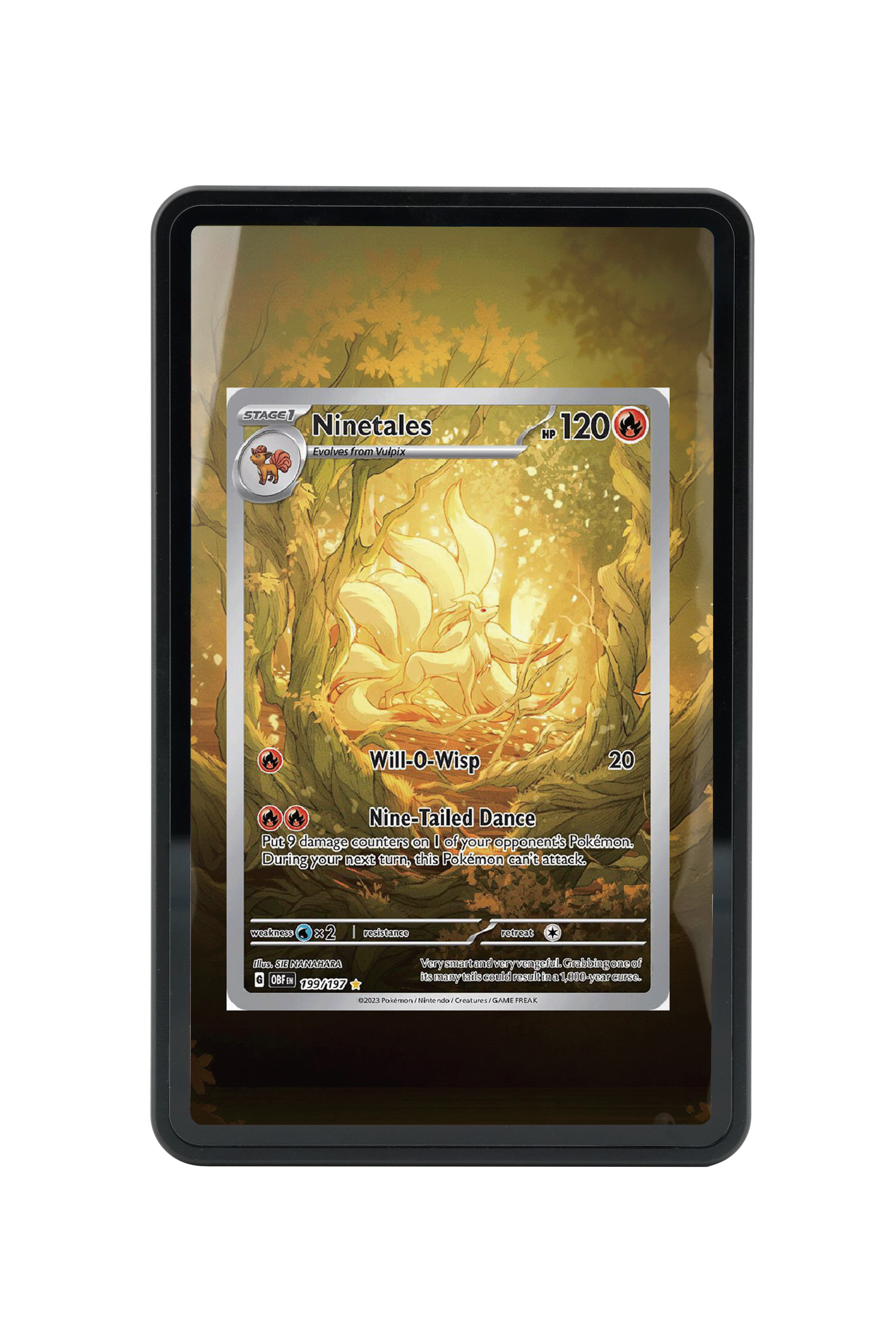 Ninetales-Scarlet & Violet-Obsidian Flames-[199/197 ]-MAGNETIC CARD HOLDER