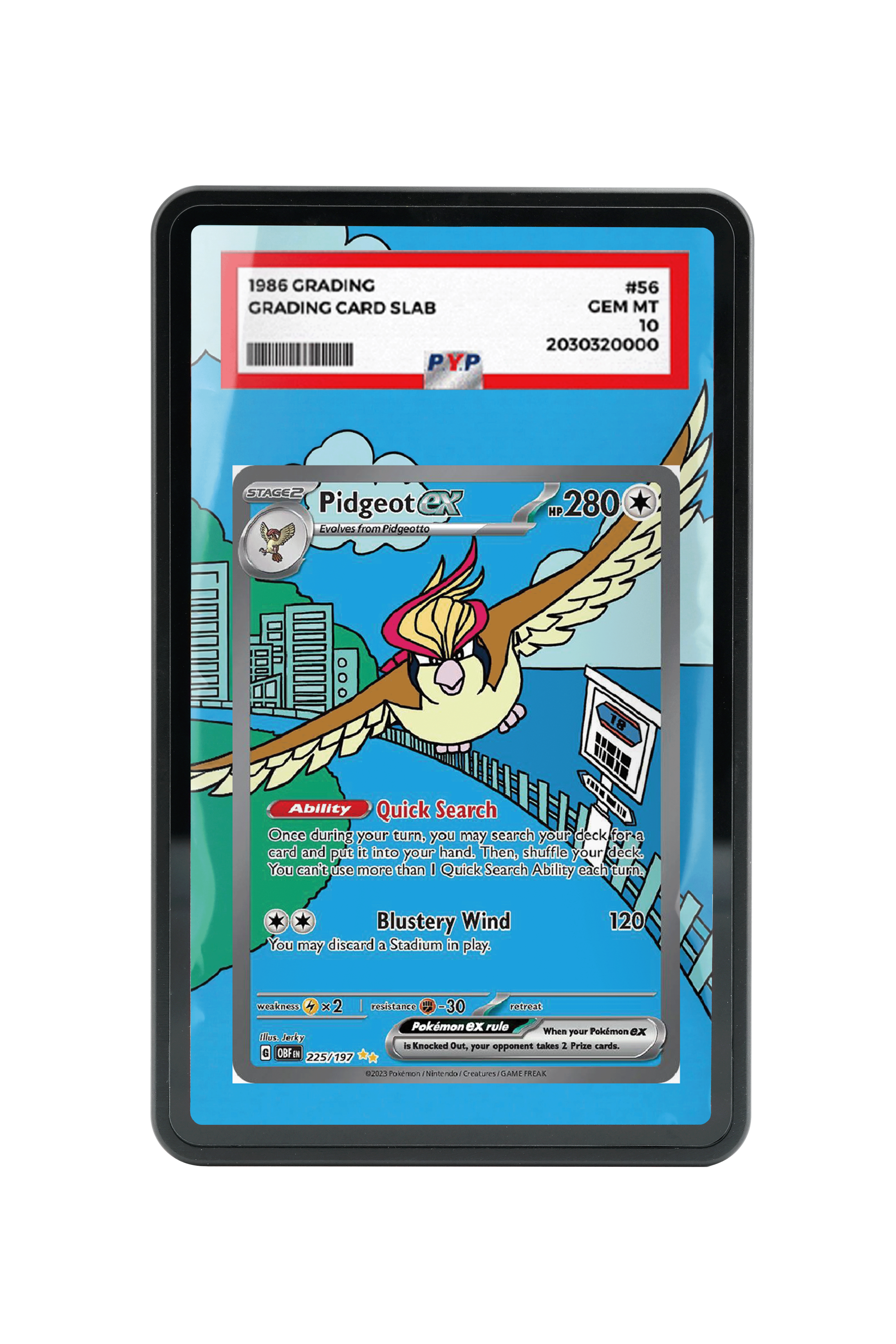 Pokémon TCG Pidgeot ex Scarlet & Violet - Obsidian Flames #225/197 PSA Grade Case | Gem Mint Sleeve