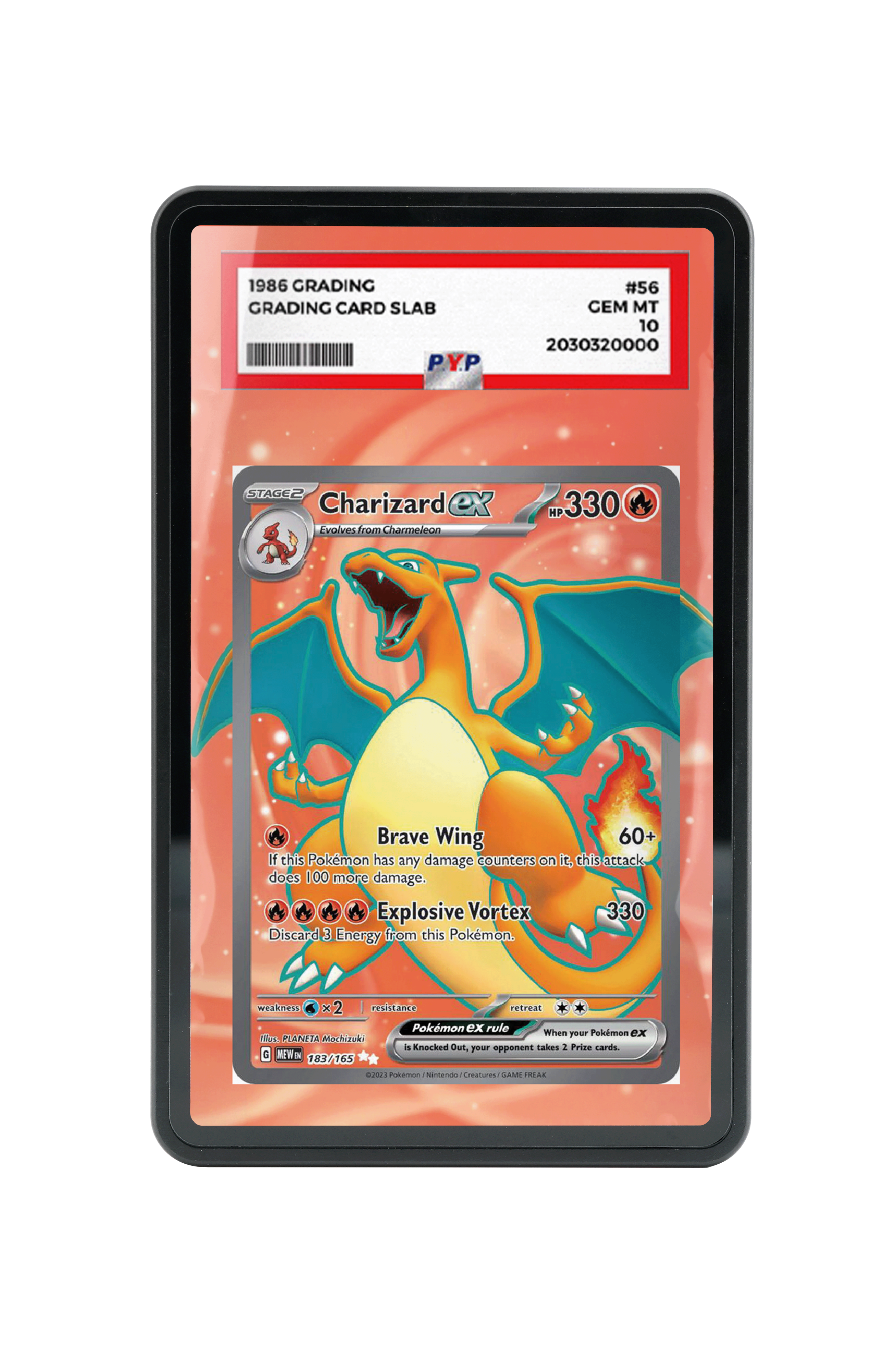 Pokémon TCG Charizard ex Scarlet & Violet - Scarlet & Violet 151 #183/165 PSA Grade Case | Gem Mint Sleeve