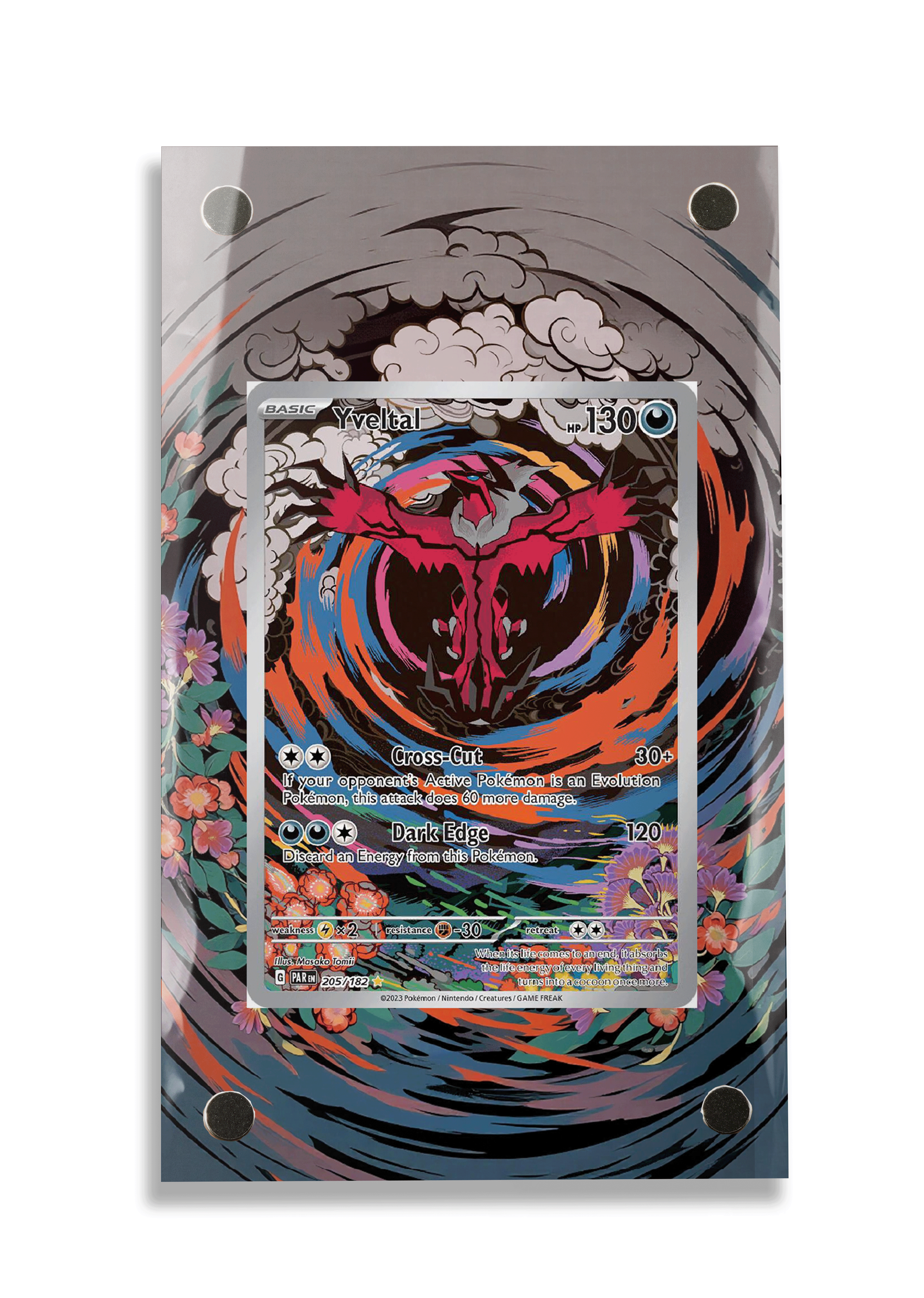 Pokémon TCG Yveltal Scarlet & Violet - Paradox Rift #205/182 Display Frame | Gem Mint Sleeve