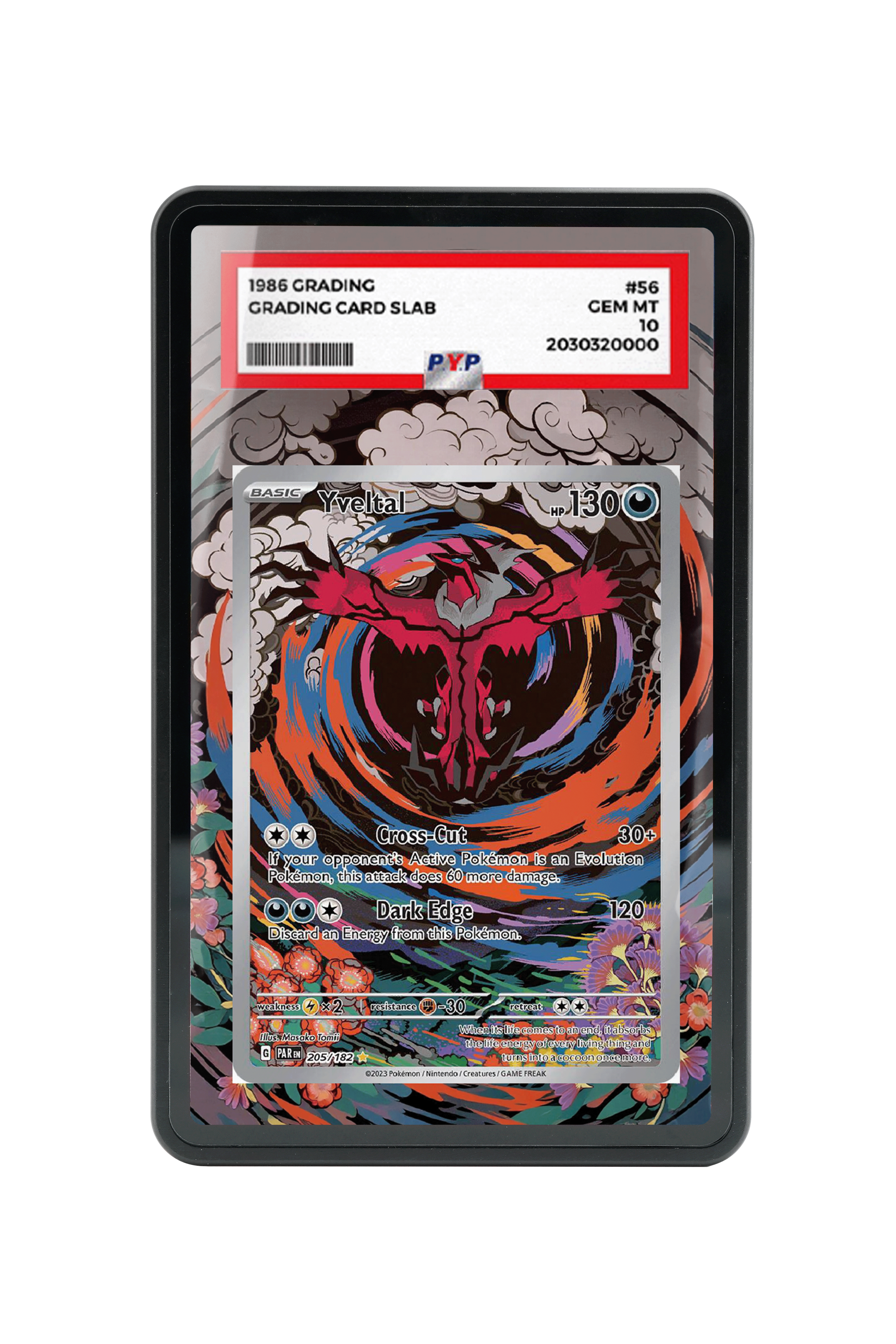 Pokémon TCG Yveltal Scarlet & Violet - Paradox Rift #205/182 PSA Grade Case | Gem Mint Sleeve