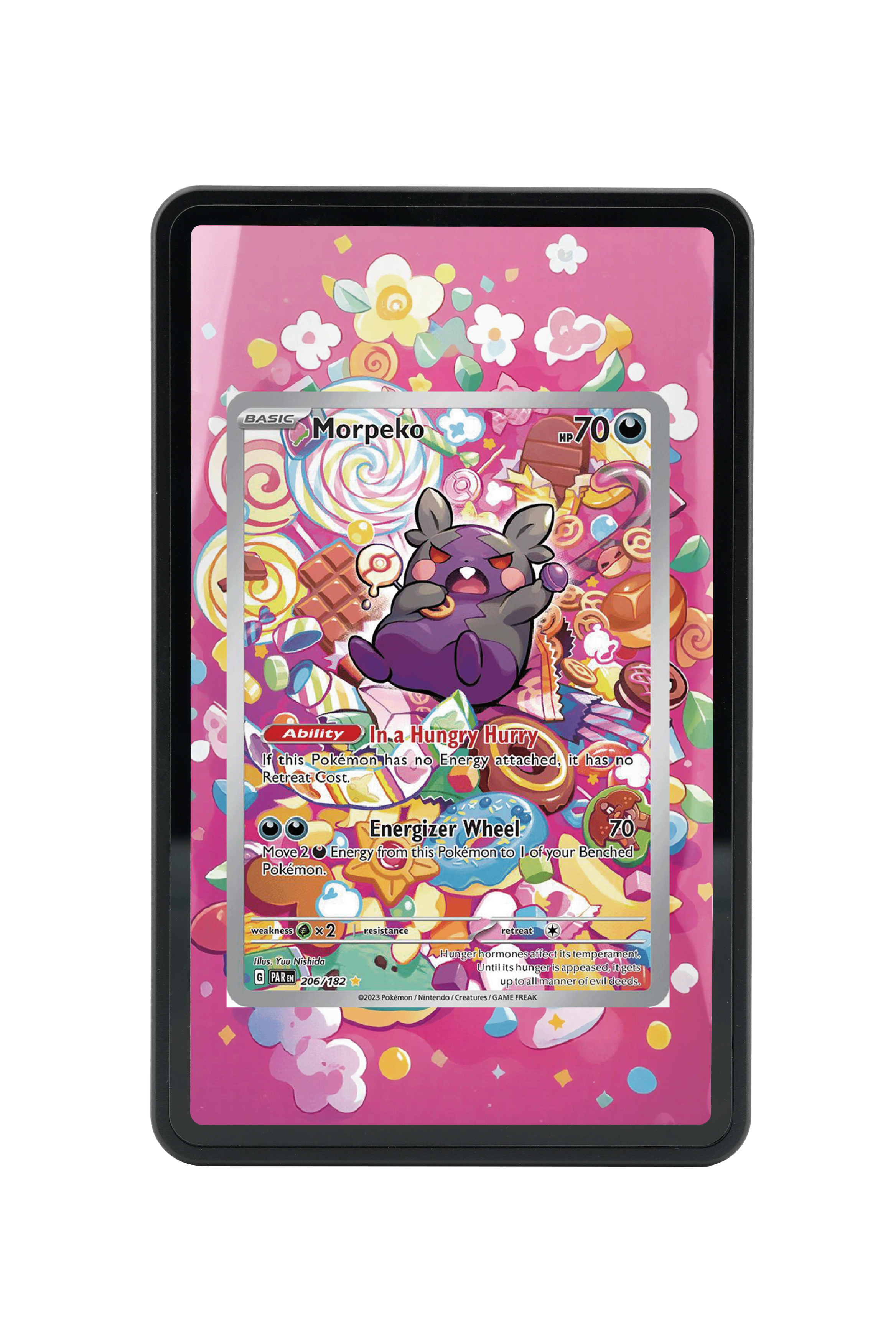 Pokémon TCG Morpeko Scarlet & Violet - Paradox Rift #206/182 Magnetic Card Holder | Gem Mint Sleeve