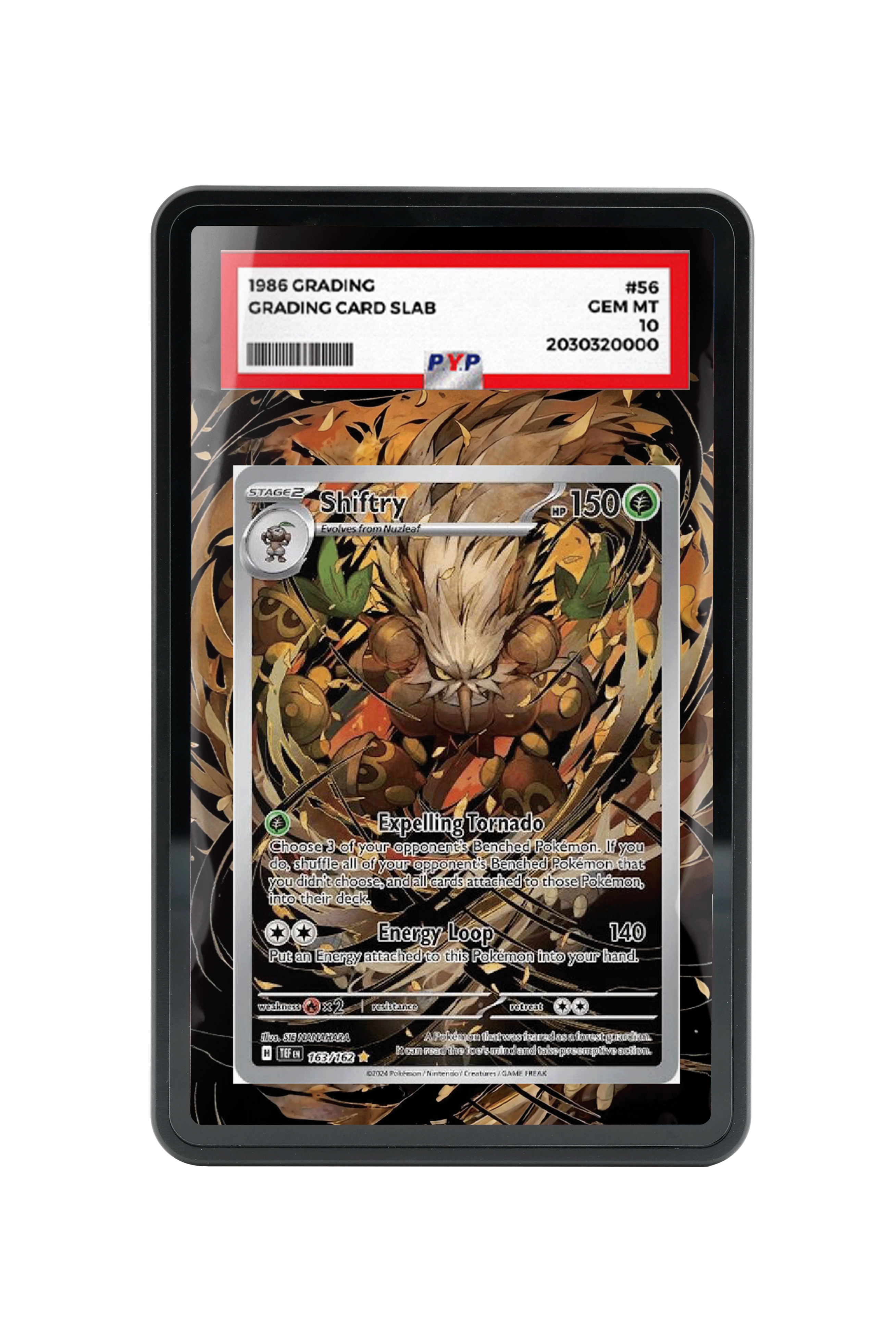 Pokémon TCG Shiftry Scarlet & Violet - Temporal Forces #163/162 PSA Grade Case | Gem Mint Sleeve