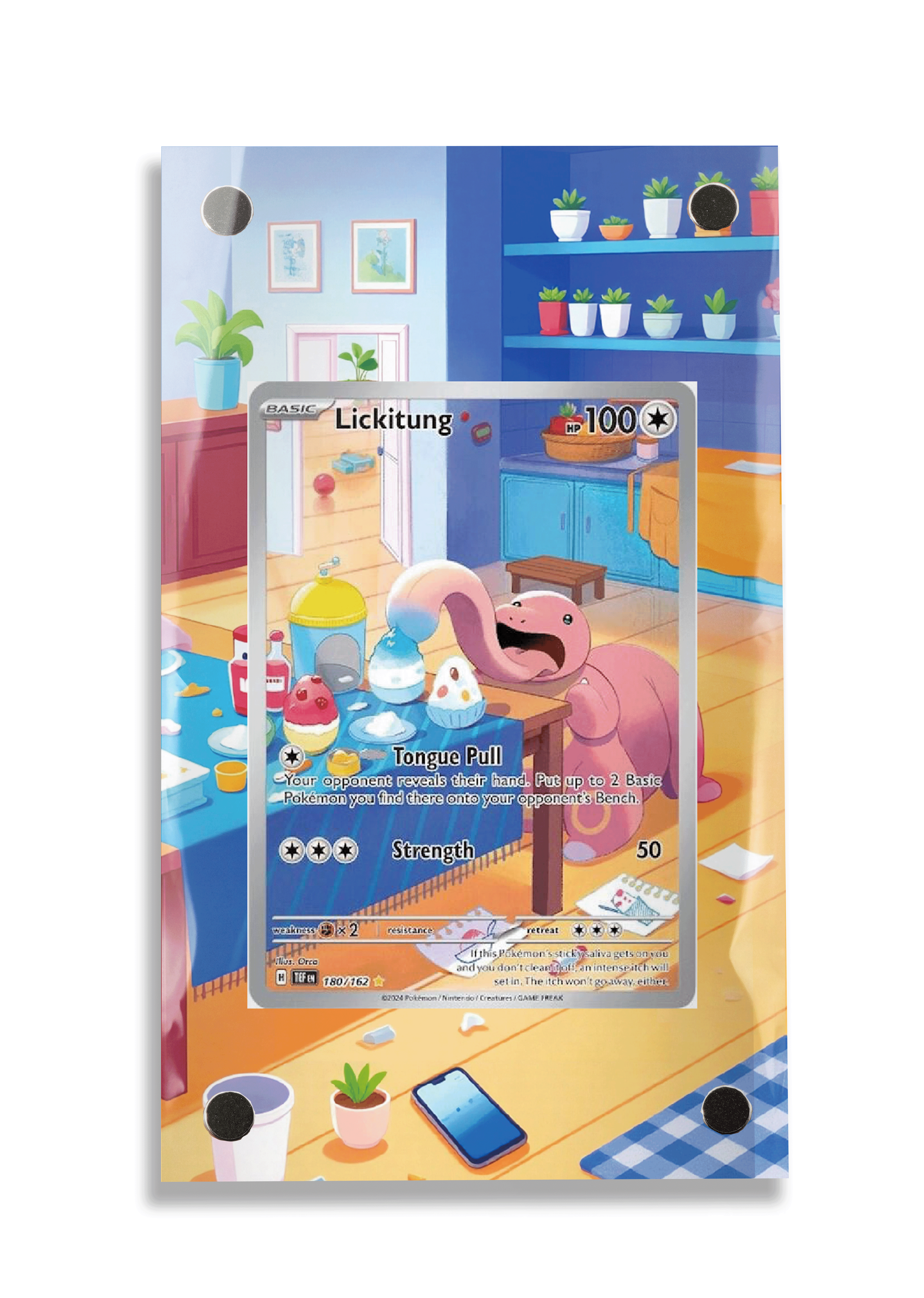 Pokémon TCG Lickitung Scarlet & Violet - Temporal Forces #180/162 Display Frame | Gem Mint Sleeve