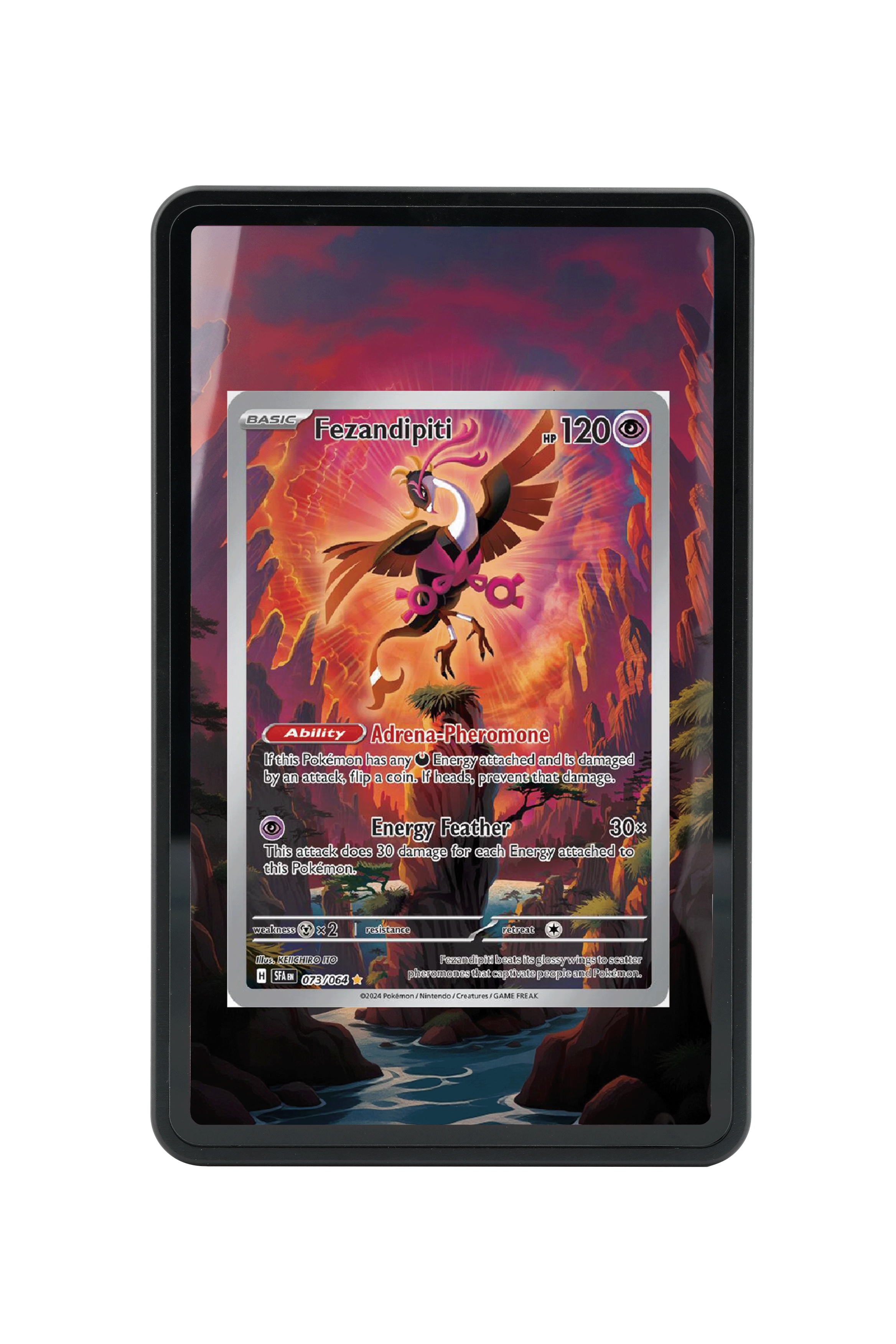 Pokémon TCG Fezandipiti Scarlet & Violet - Shrouded Fable #073/064 Magnetic Card Holder | Gem Mint Sleeve