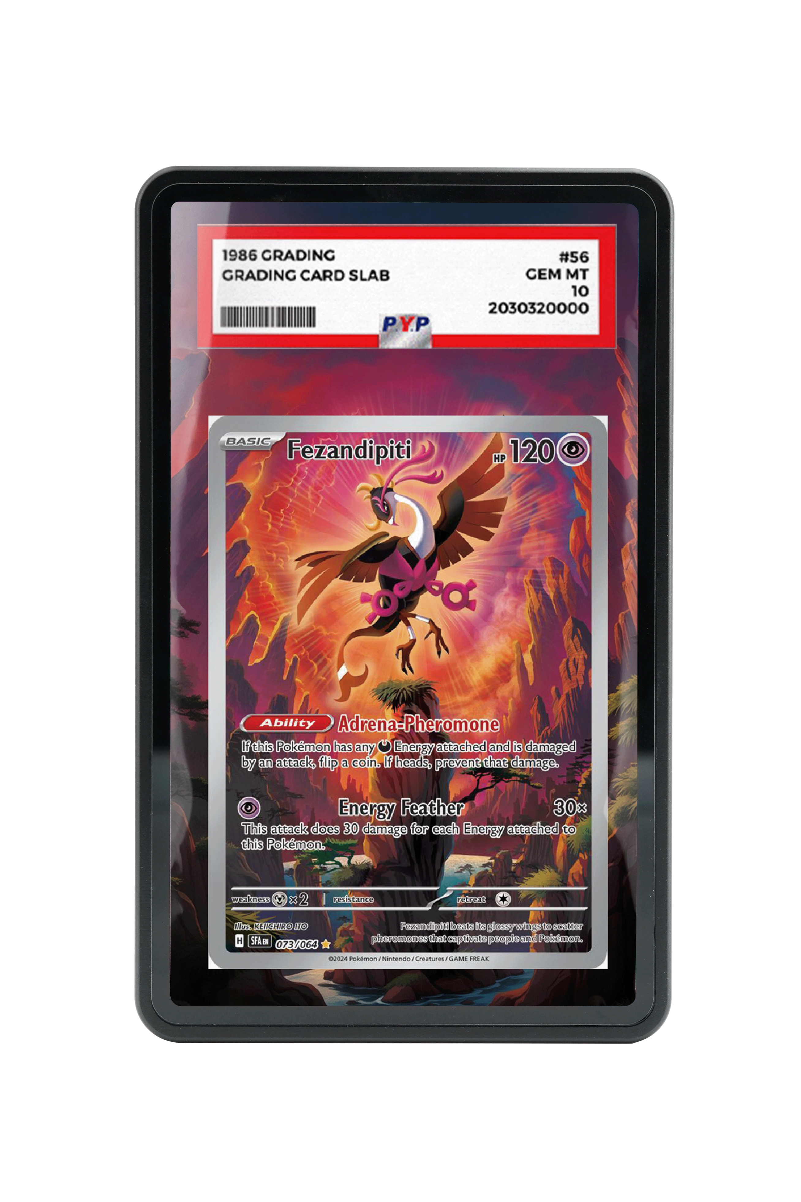 Pokémon TCG Fezandipiti Scarlet & Violet - Shrouded Fable #073/064 PSA Grade Case | Gem Mint Sleeve