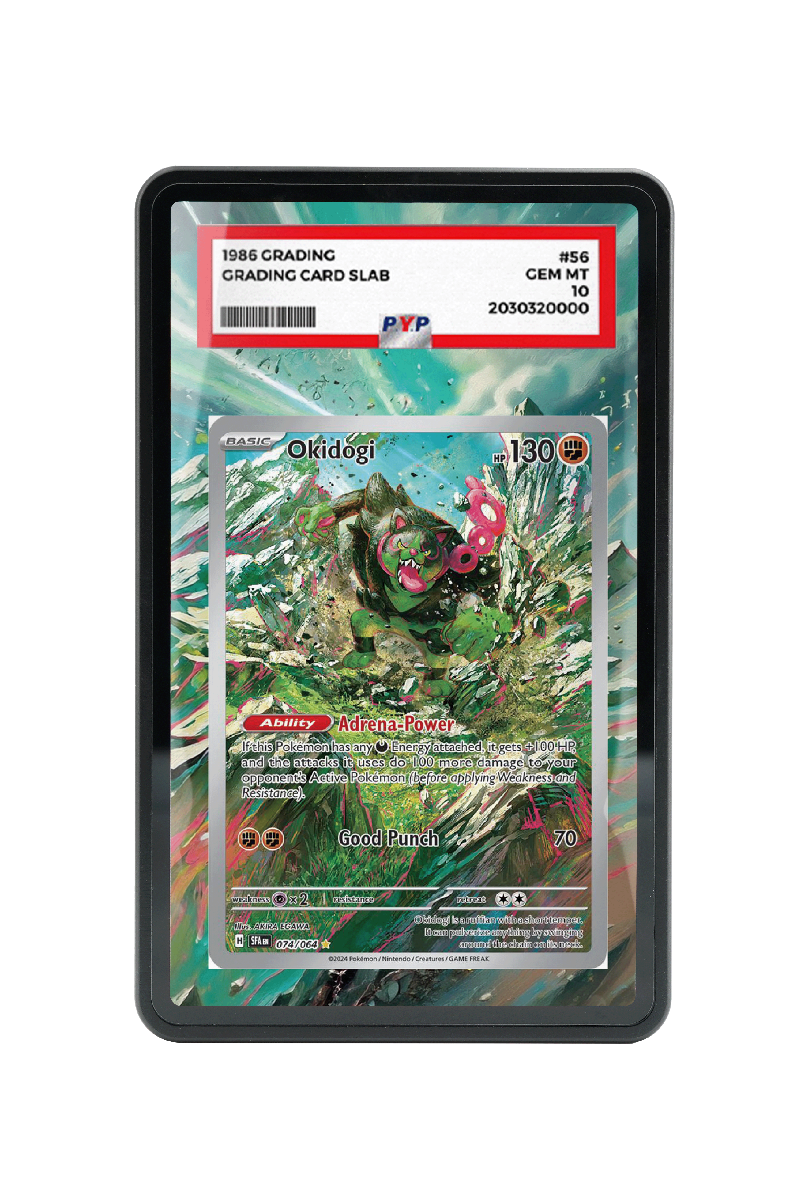 Pokémon TCG Okidogi Scarlet & Violet - Shrouded Fable #074/064 PSA Grade Case | Gem Mint Sleeve