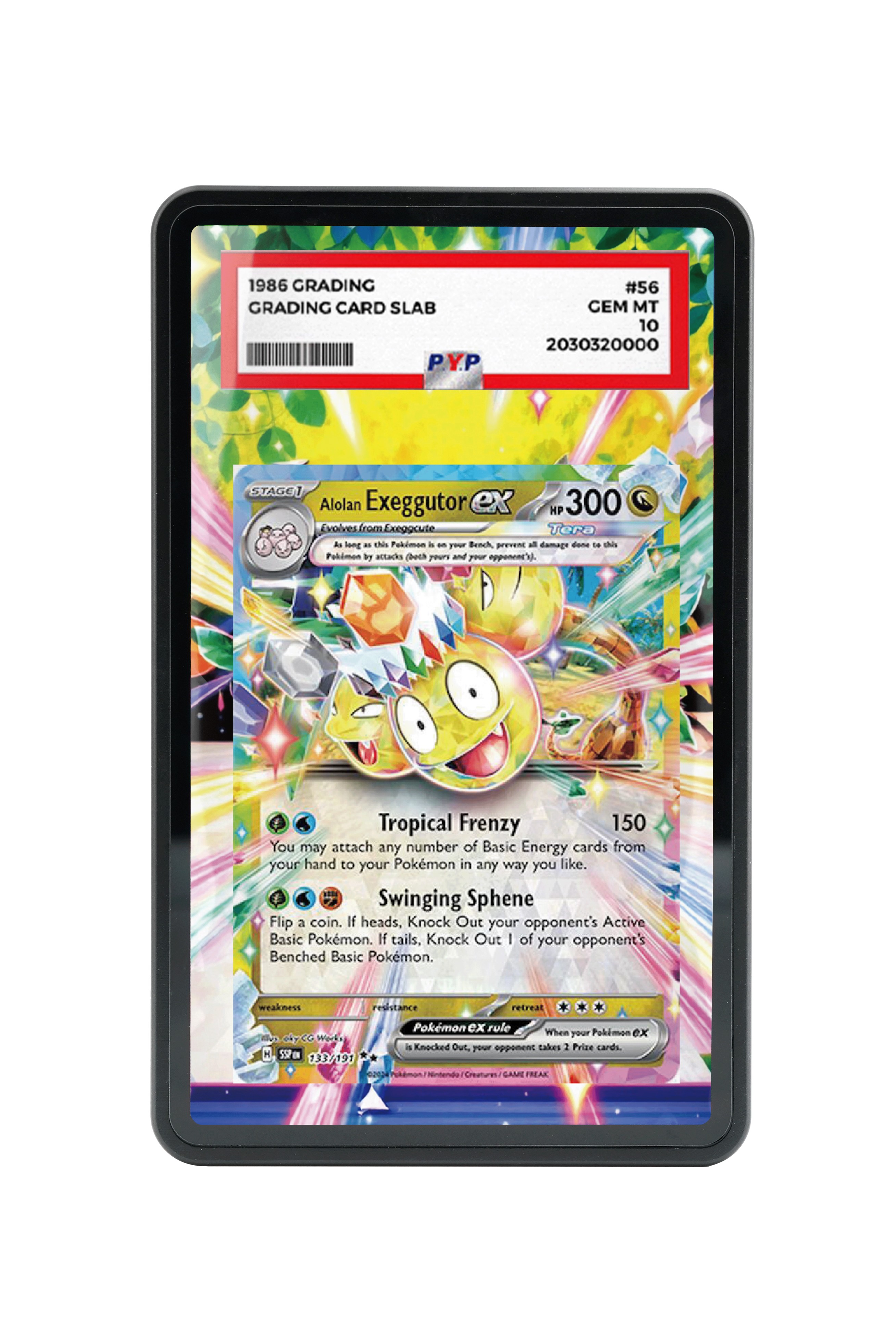 Pokémon TCG Alolan Exeggutor ex Scarlet & Violet - Surging Sparks #133/191 PSA Grade Case | Gem Mint Sleeve