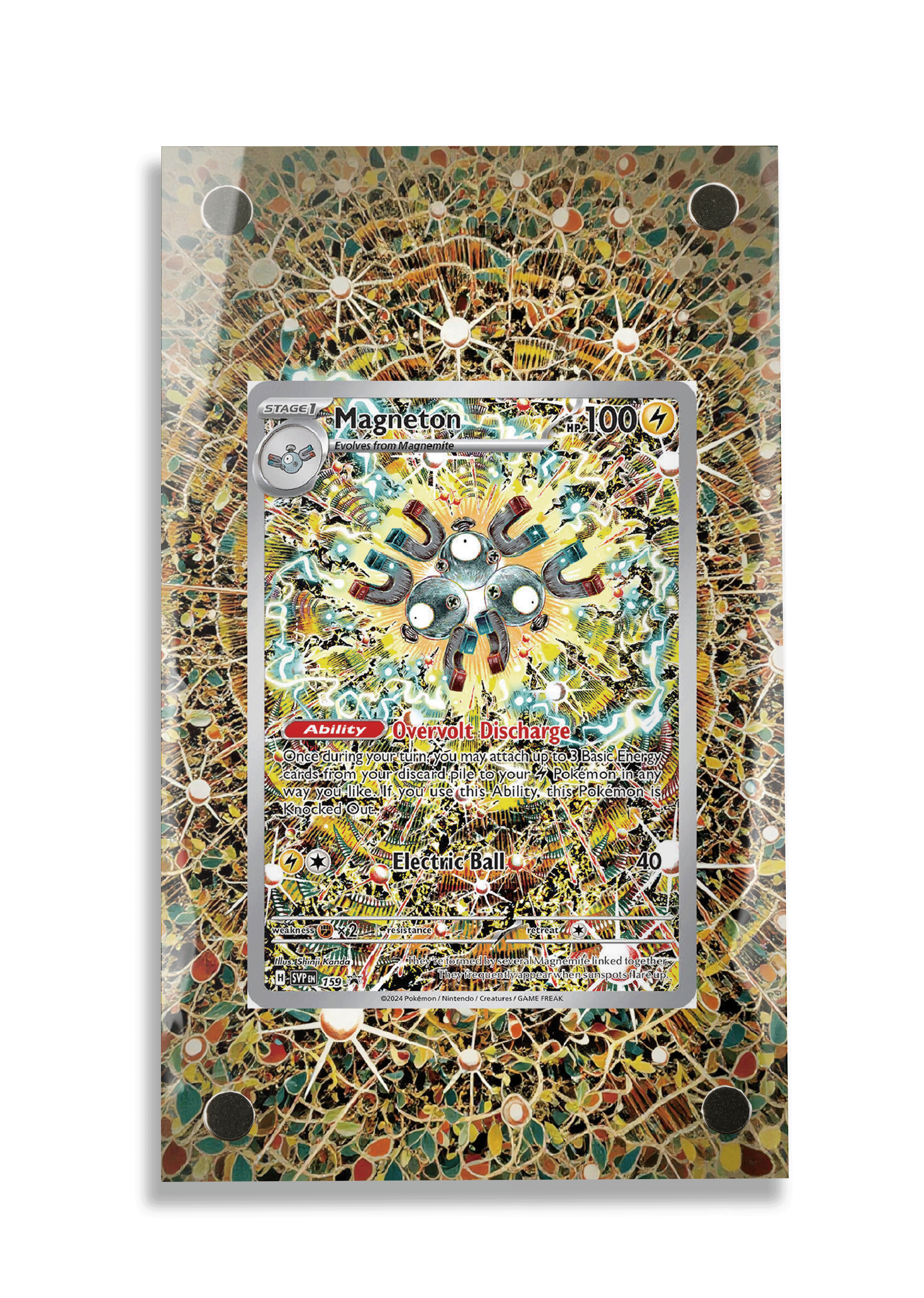 Pokémon TCG Magneton Scarlet & Violet - Scarlet & Violet Promo Cards #159 Display Frame | Gem Mint Sleeve
