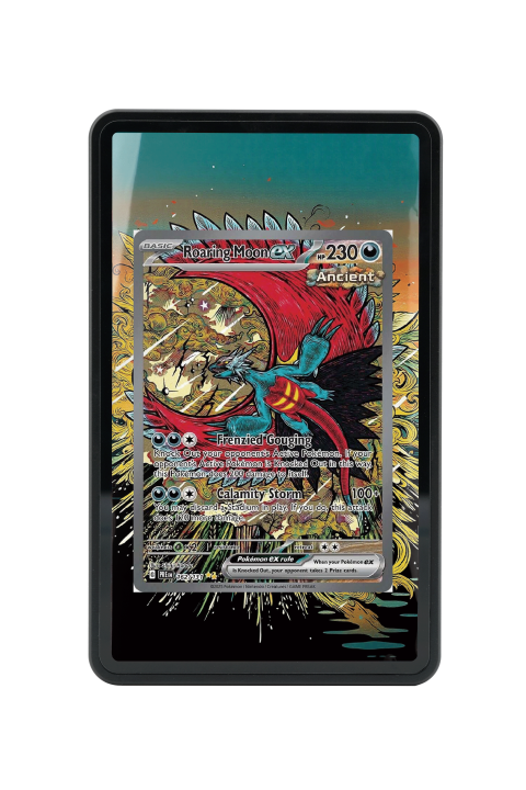 Pokémon TCG Roaring Moon ex Scarlet & Violet - Prismatic Evolutions #162/131 Magnetic Card Holder | Gem Mint Sleeve