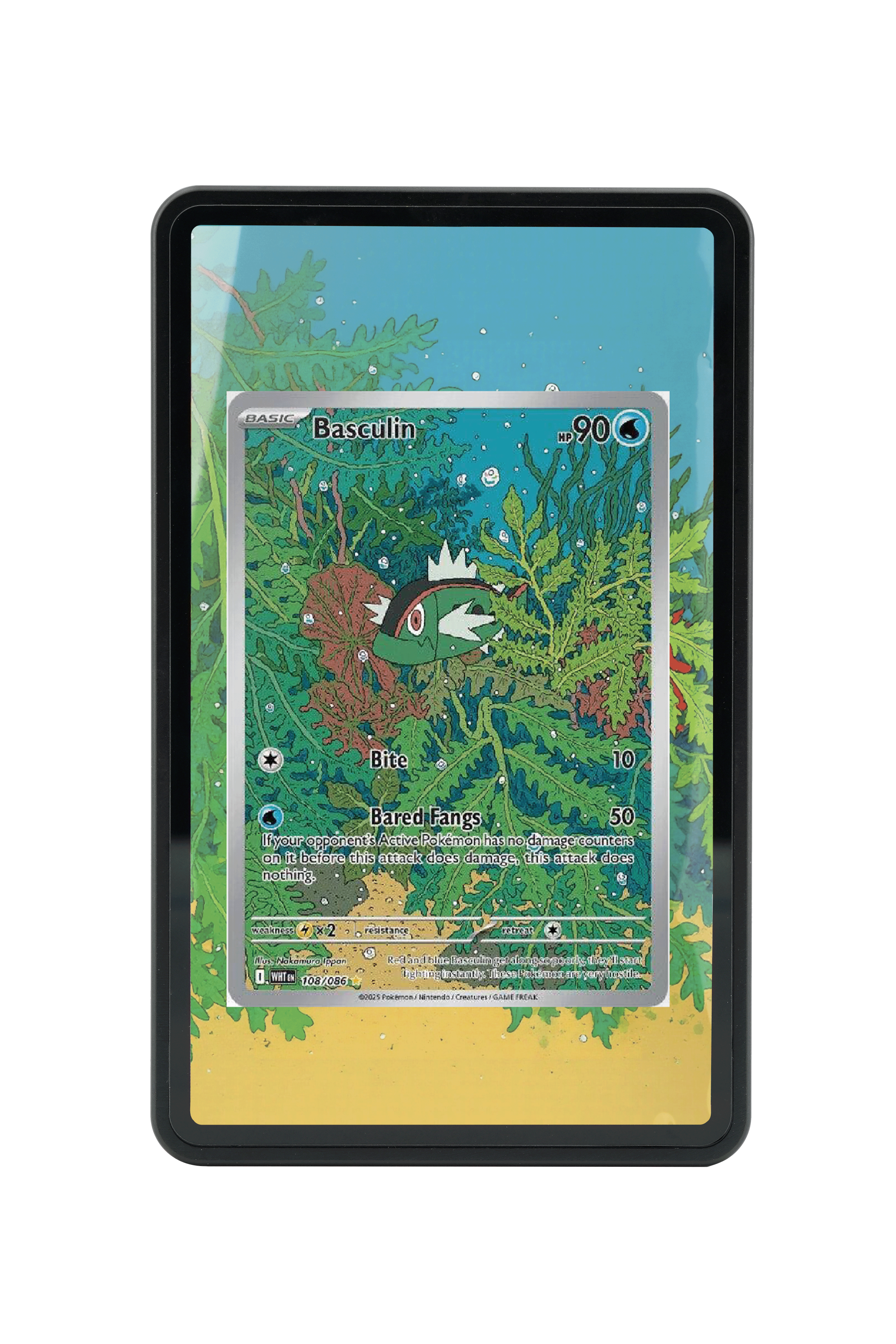 Pokémon TCG Basculin Scarlet & Violet - White Flare #108/086 Magnetic Card Holder | Gem Mint Sleeve