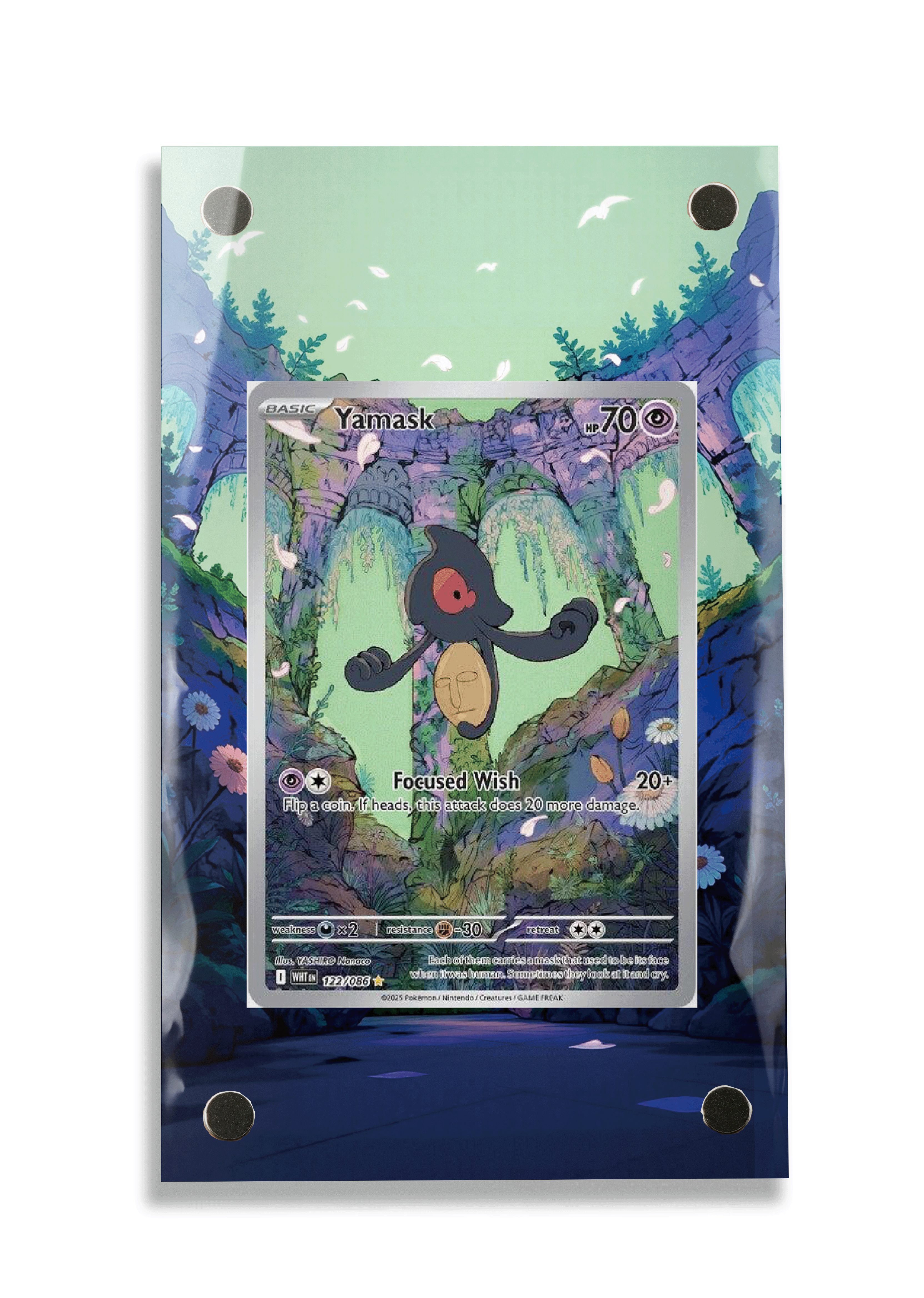 Pokémon TCG Yamask Scarlet & Violet - White Flare #122/086 Display Frame | Gem Mint Sleeve