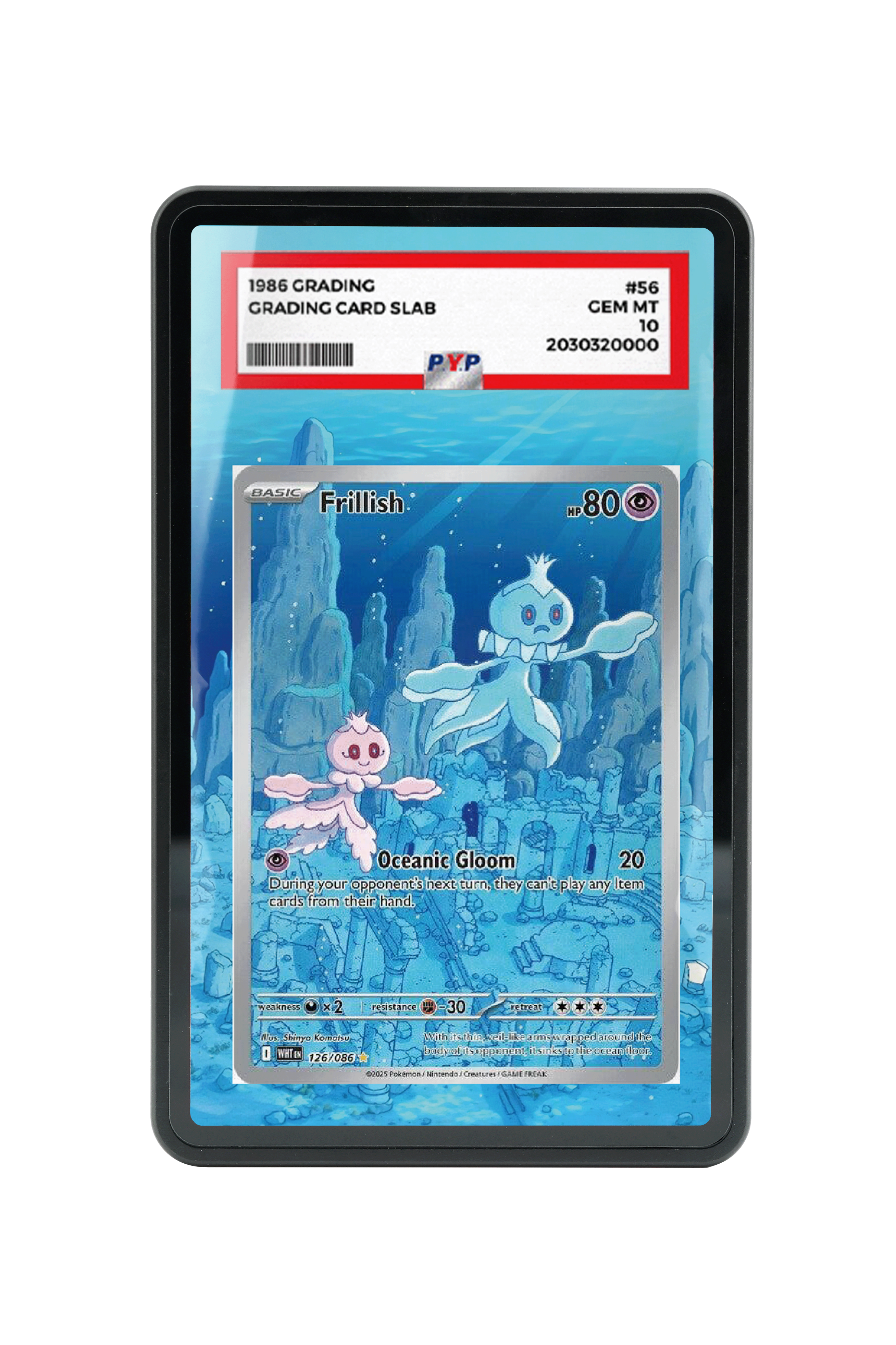 Pokémon TCG Frillish Scarlet & Violet - White Flare #126/086 PSA Grade Case | Gem Mint Sleeve