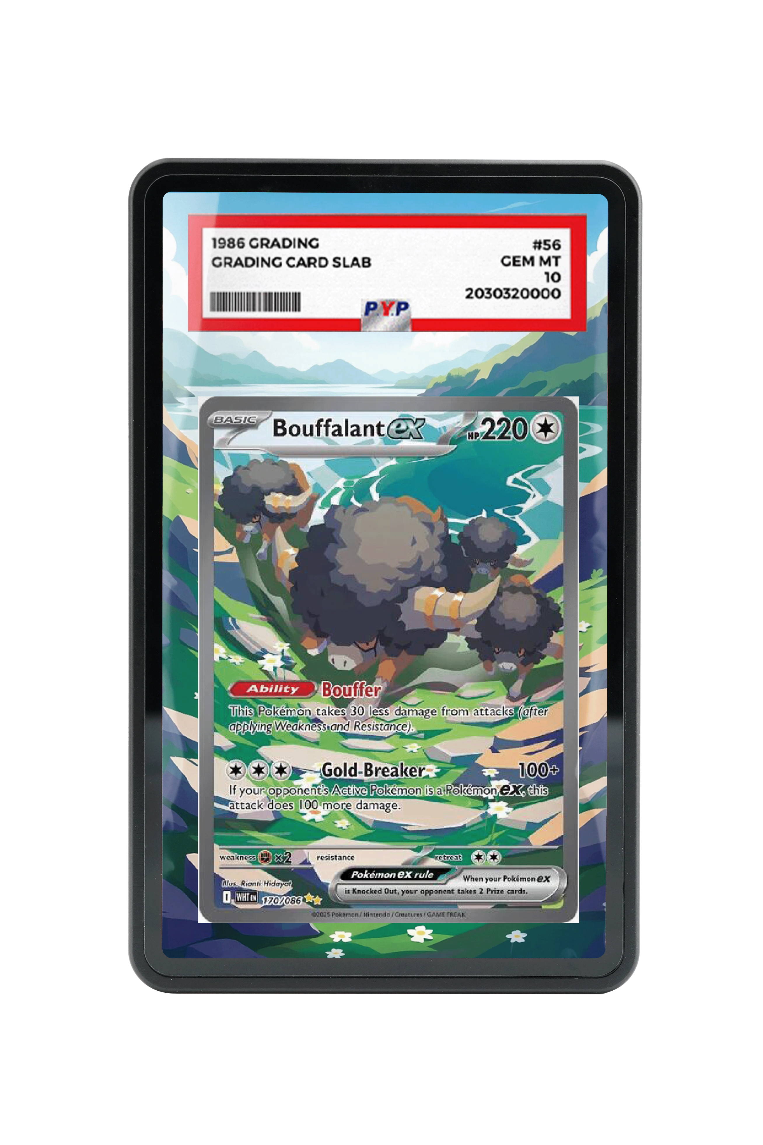 Pokémon TCG Bouffalant ex Scarlet & Violet - White Flare #170/086 PSA Grade Case | Gem Mint Sleeve