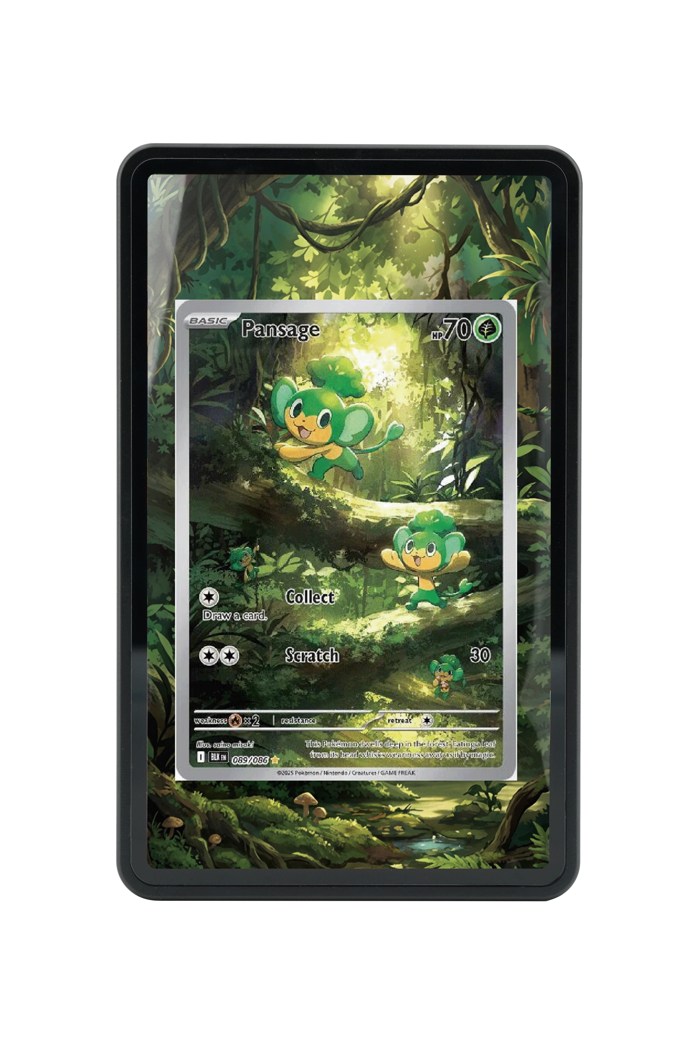 Pansage-Scarlet & Violet-Black Bolt-[089/086 ]-MAGNETIC CARD HOLDER