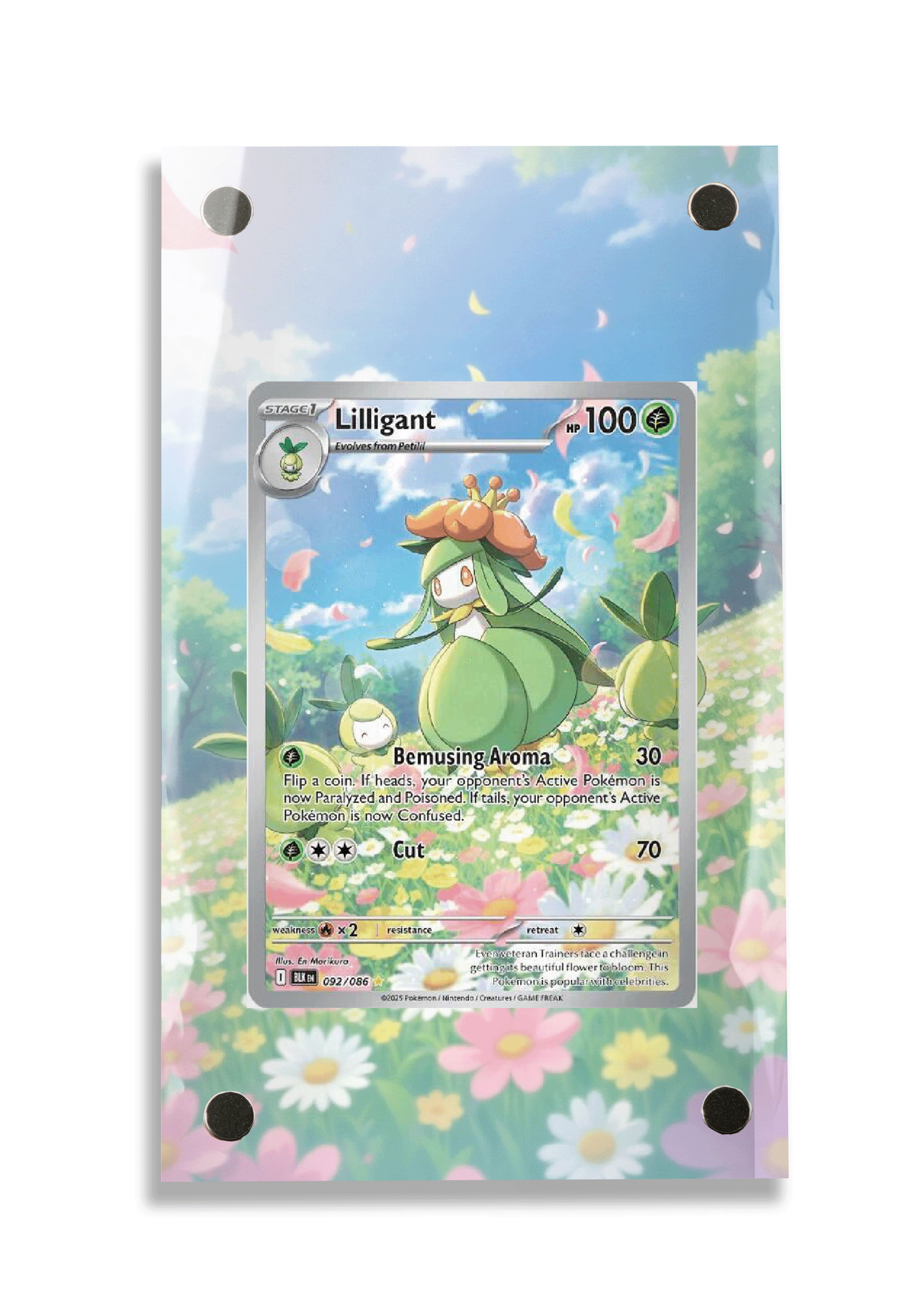 Pokémon TCG Lilligant Scarlet & Violet - Black Bolt #092/086 Display Frame | Gem Mint Sleeve