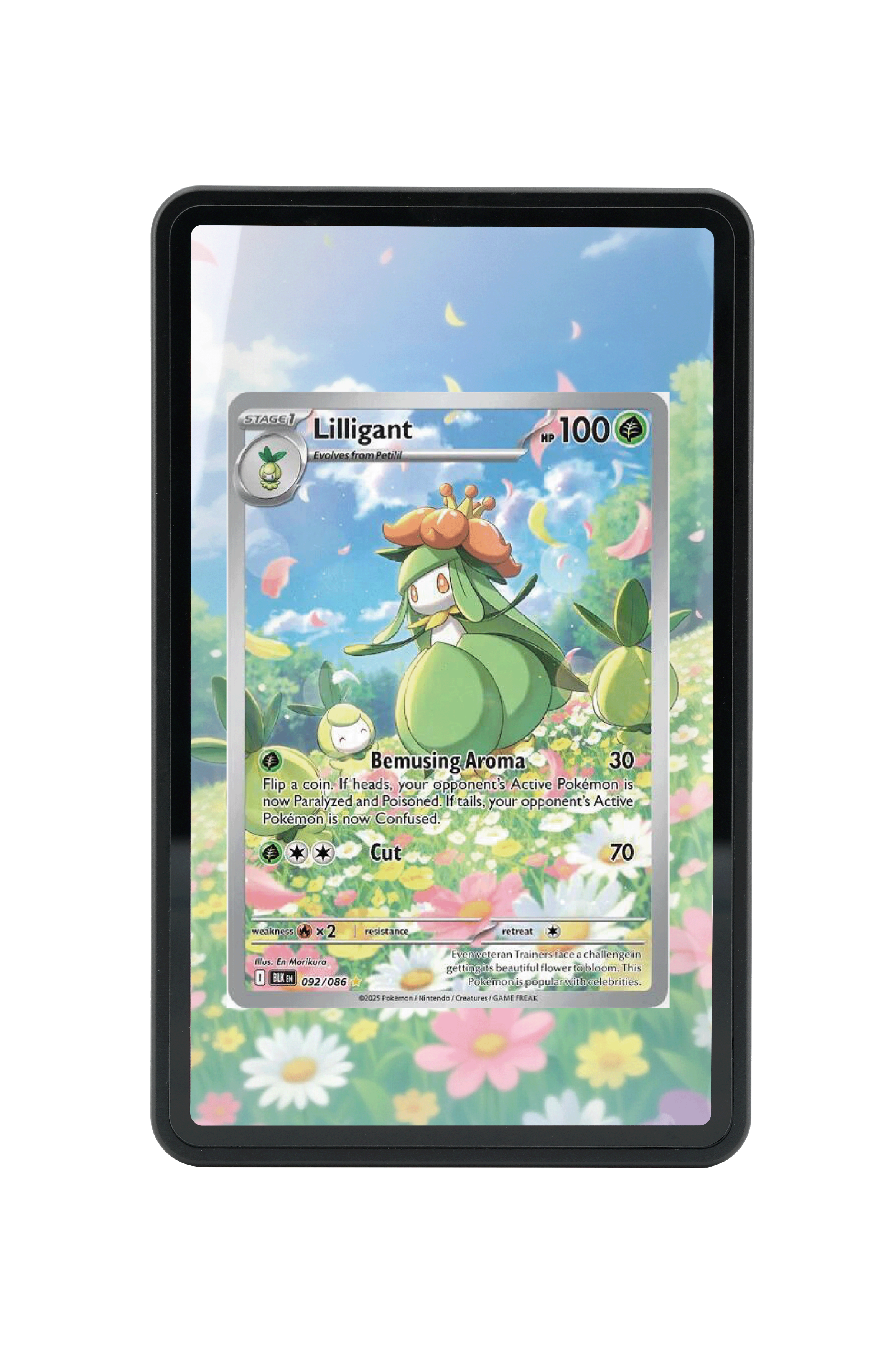 Pokémon TCG Lilligant Scarlet & Violet - Black Bolt #092/086 Magnetic Card Holder | Gem Mint Sleeve