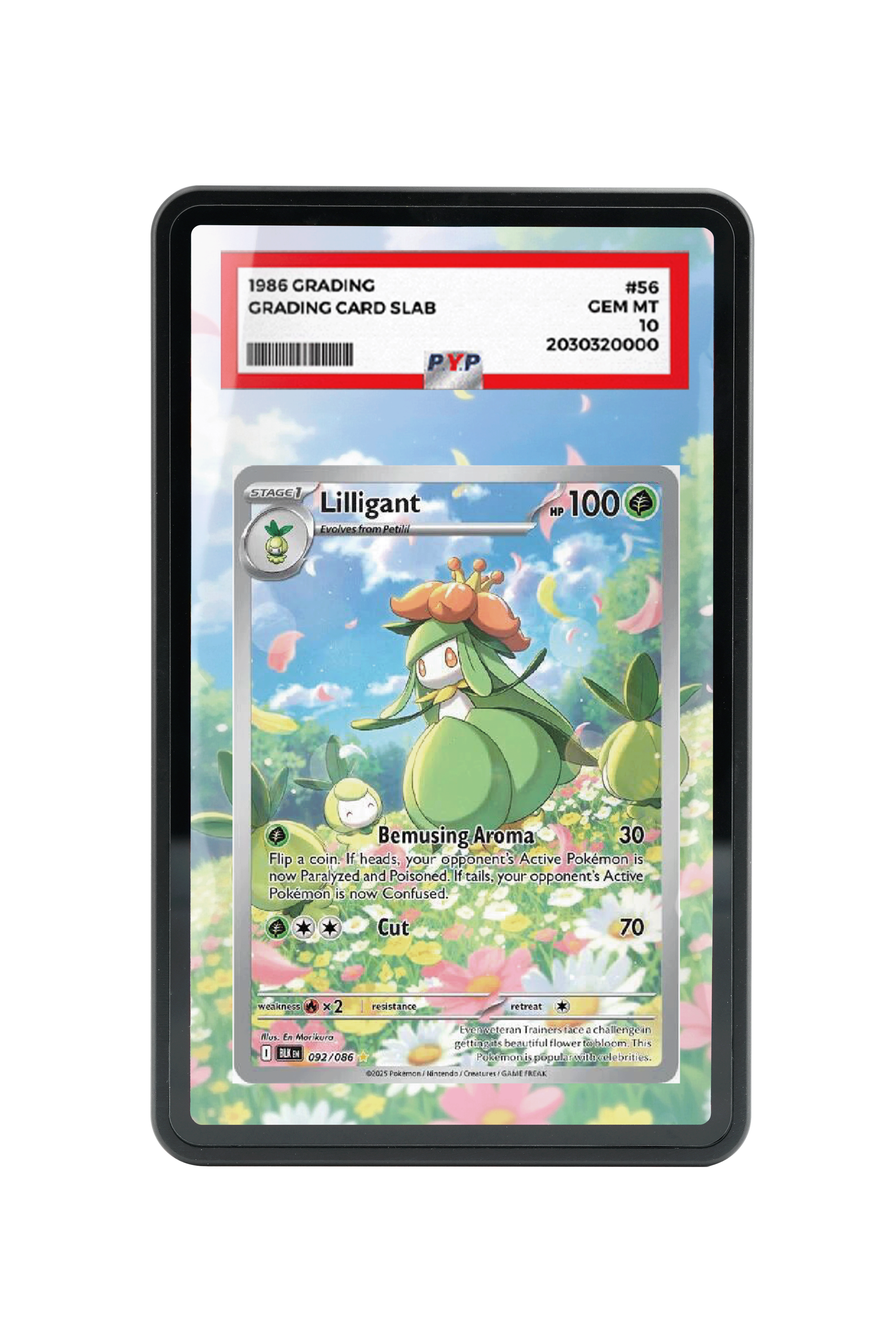 Pokémon TCG Lilligant Scarlet & Violet - Black Bolt #092/086 PSA Grade Case | Gem Mint Sleeve