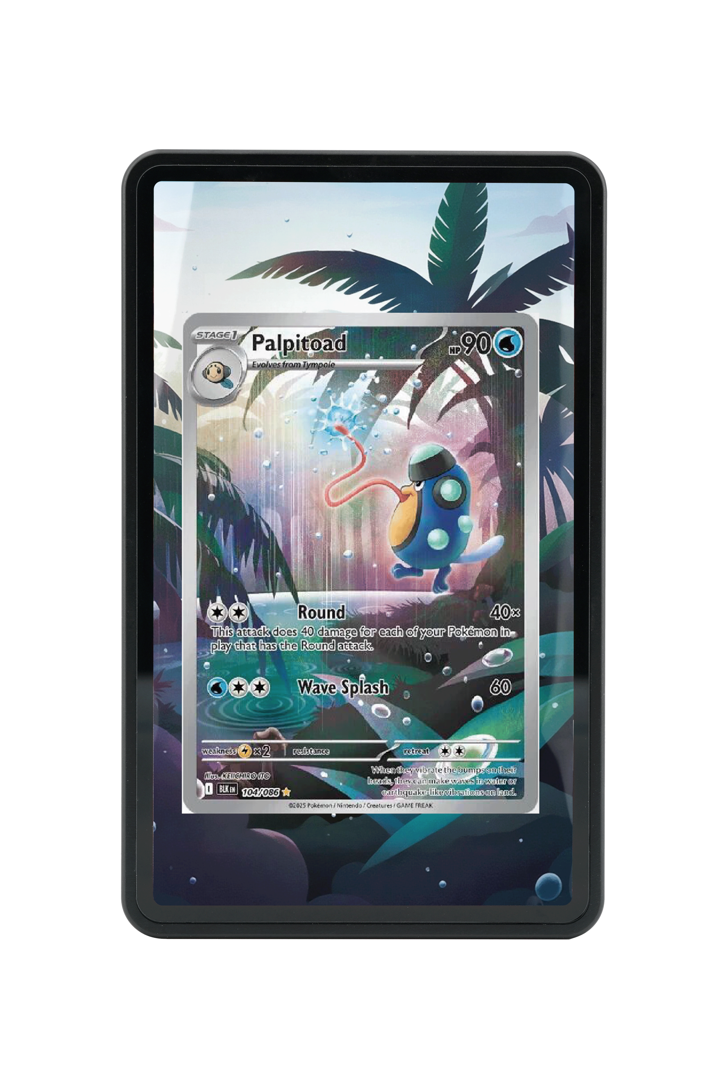 Palpitoad-Scarlet & Violet-Black Bolt-[104/086 ]-MAGNETIC CARD HOLDER