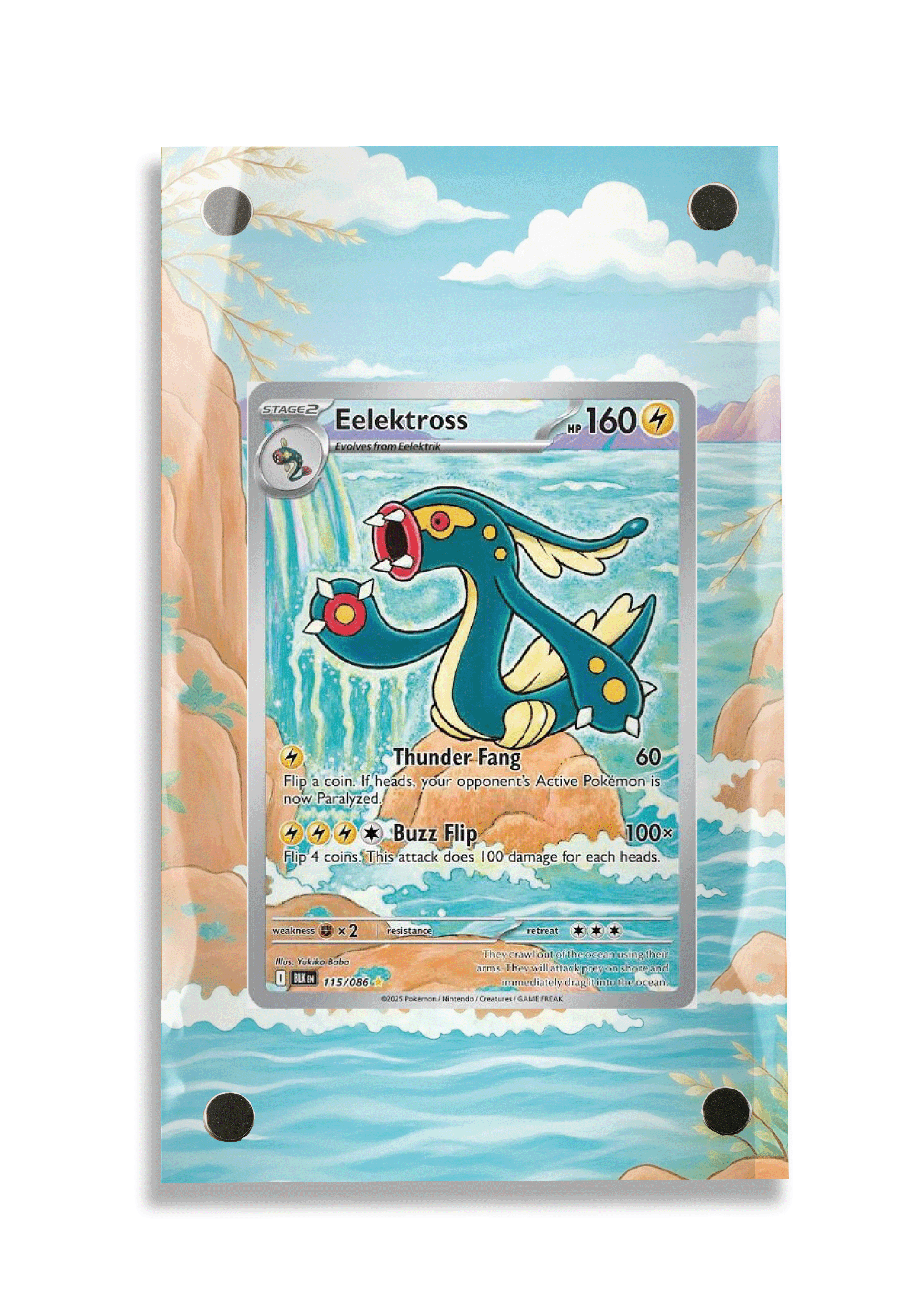 Pokémon TCG Eelektross Scarlet & Violet - Black Bolt #115/086 Display Frame | Gem Mint Sleeve