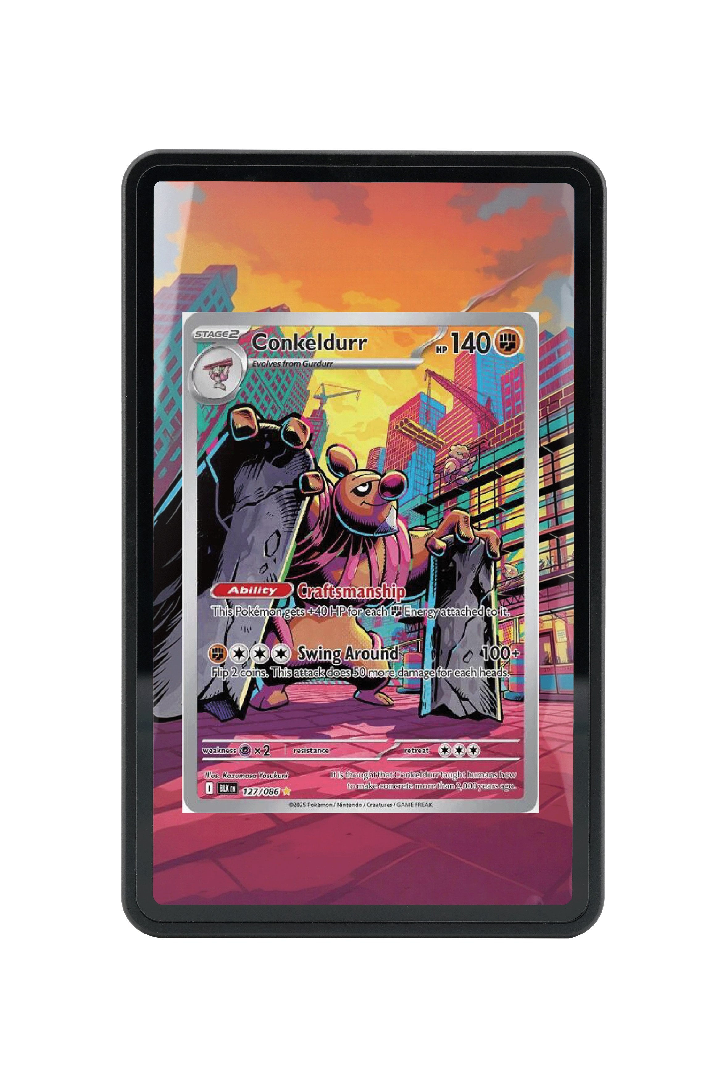 Conkeldurr-Scarlet & Violet-Black Bolt-[127/086 ]-MAGNETIC CARD HOLDER