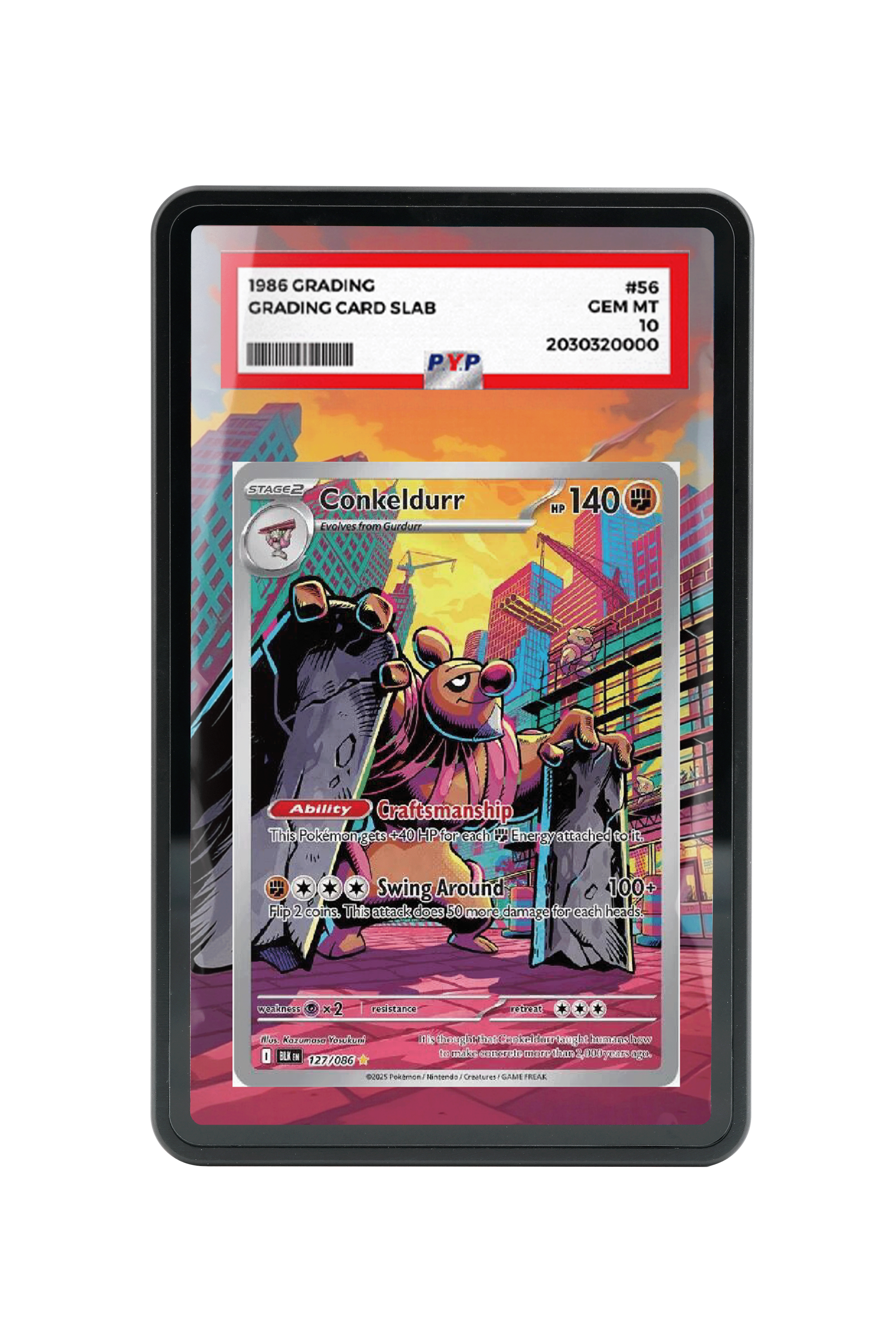 Conkeldurr-Scarlet & Violet-Black Bolt-[127/086 ]- PSA GRADE