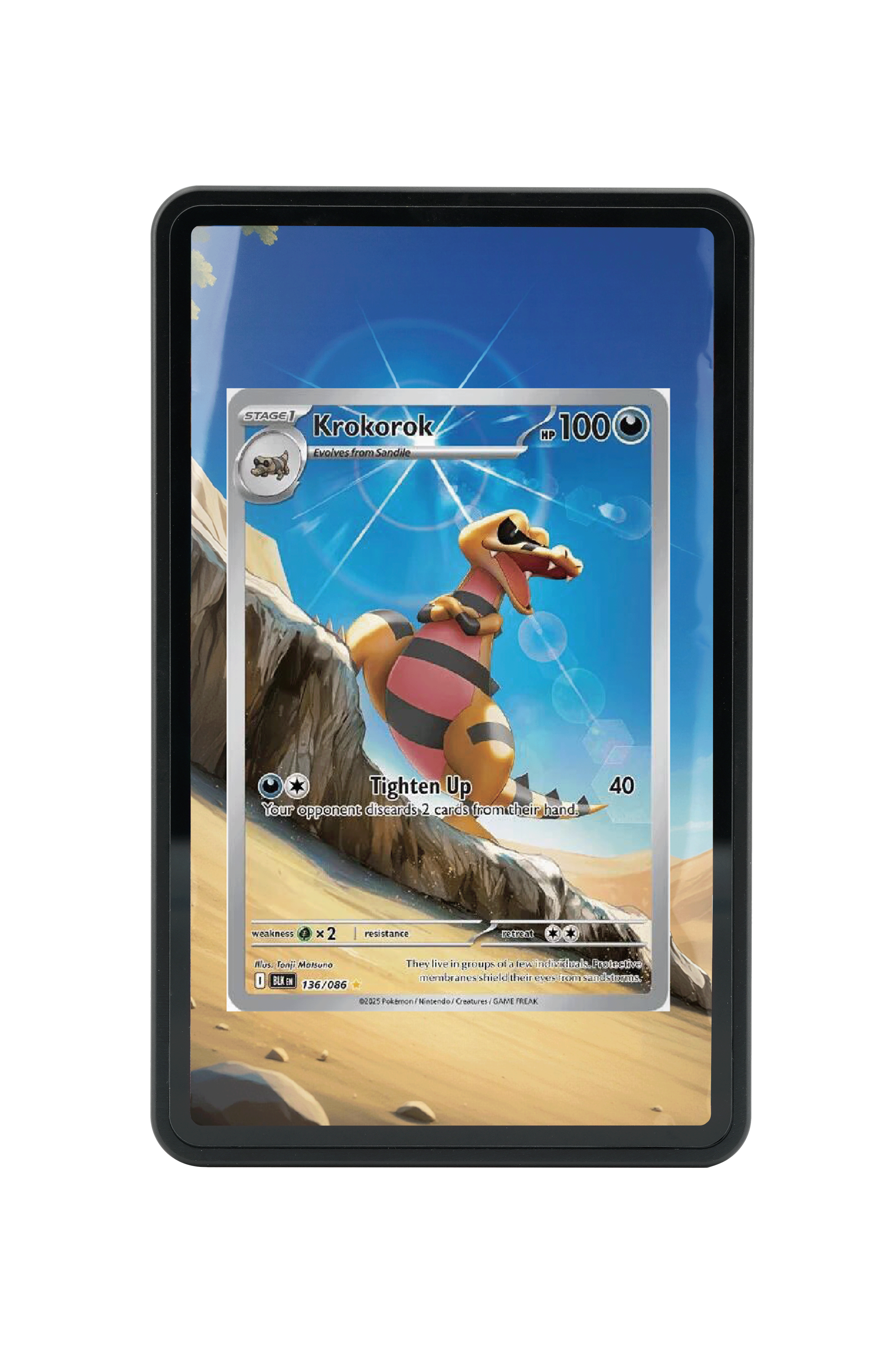 Krokorok-Scarlet & Violet-Black Bolt-[136/086 ]-MAGNETIC CARD HOLDER