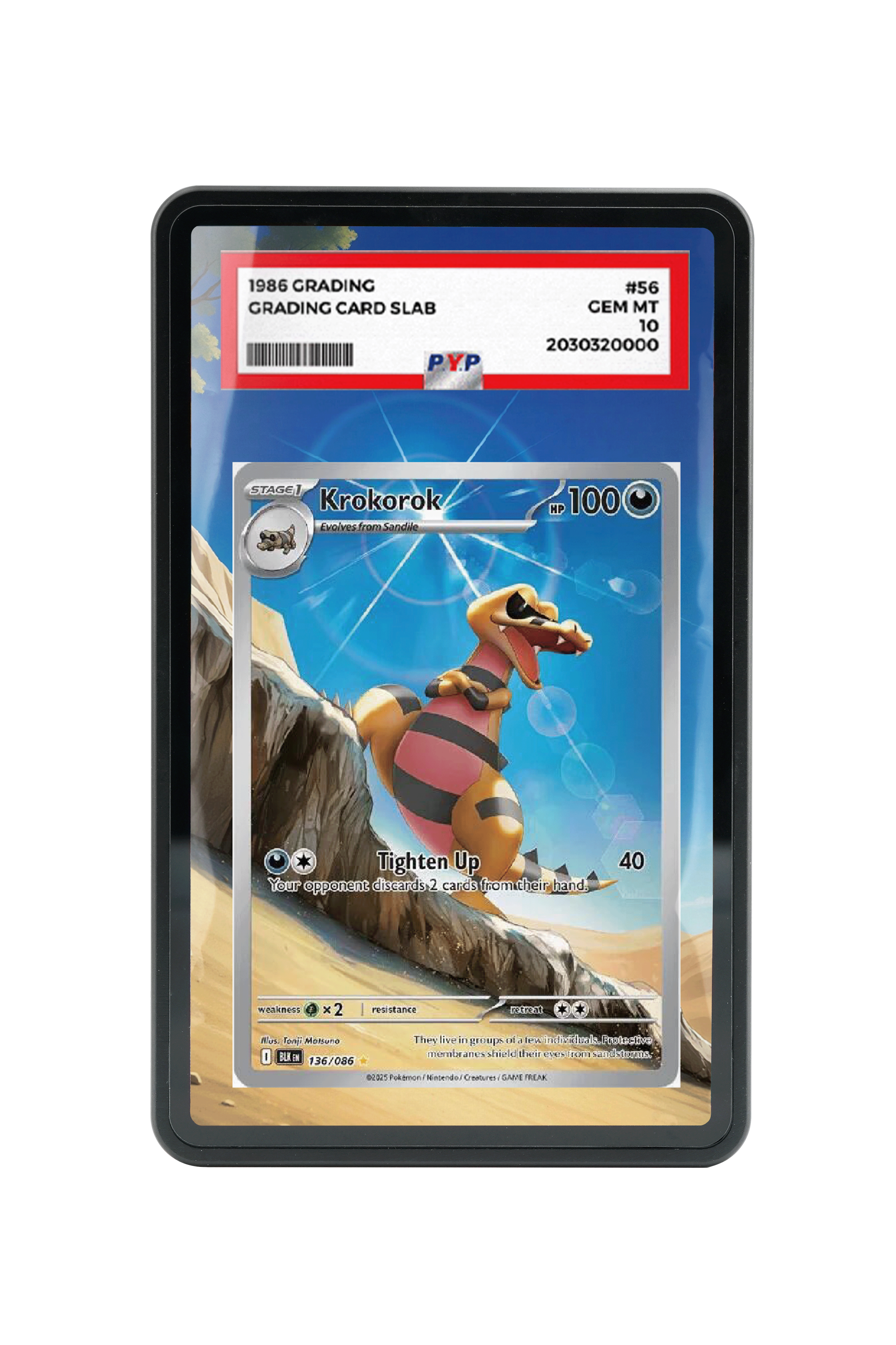 Krokorok-Scarlet & Violet-Black Bolt-[136/086 ]- PSA GRADE