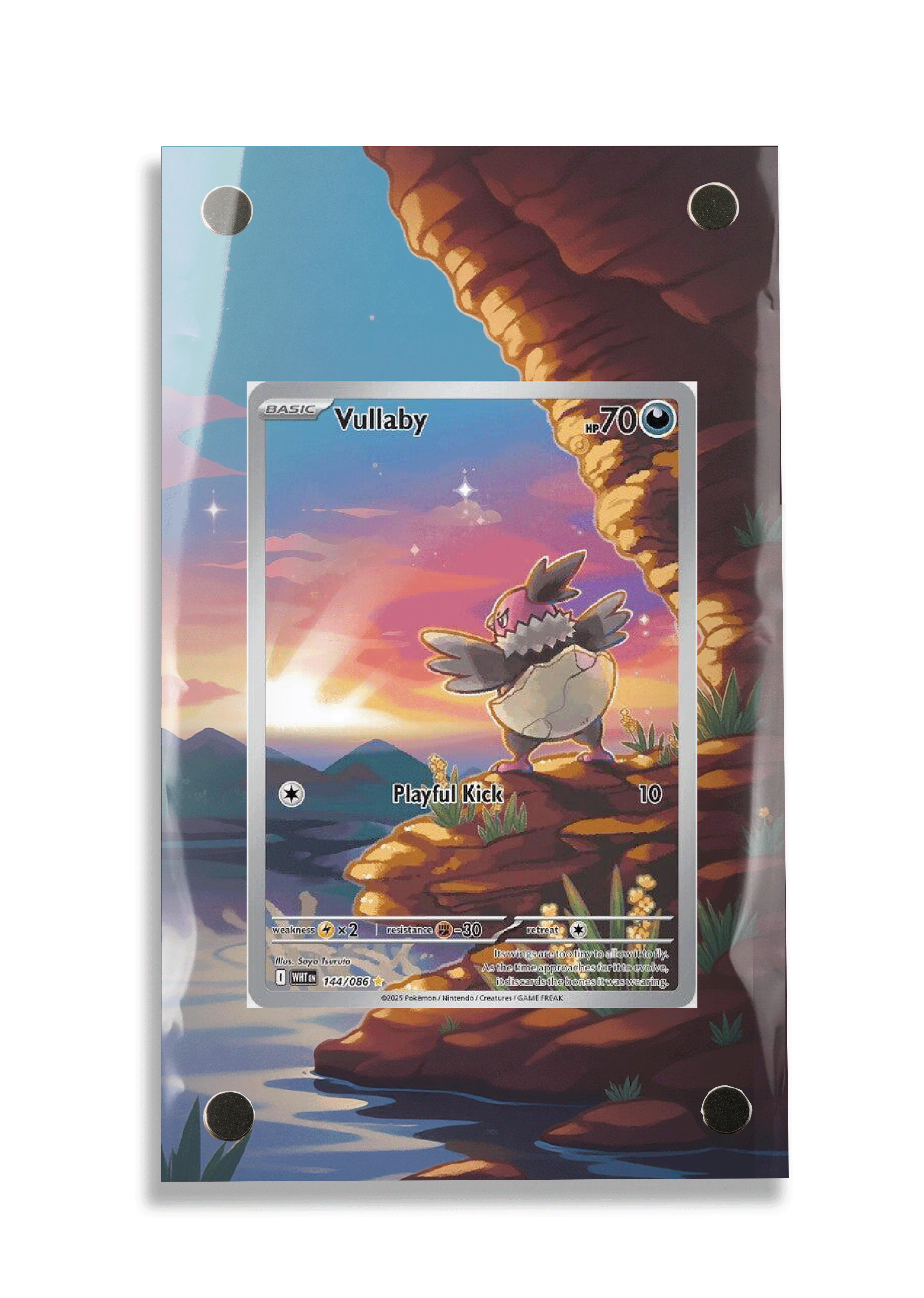 Pokémon TCG Vullaby Scarlet & Violet - White Flare #144/086 Display Frame | Gem Mint Sleeve