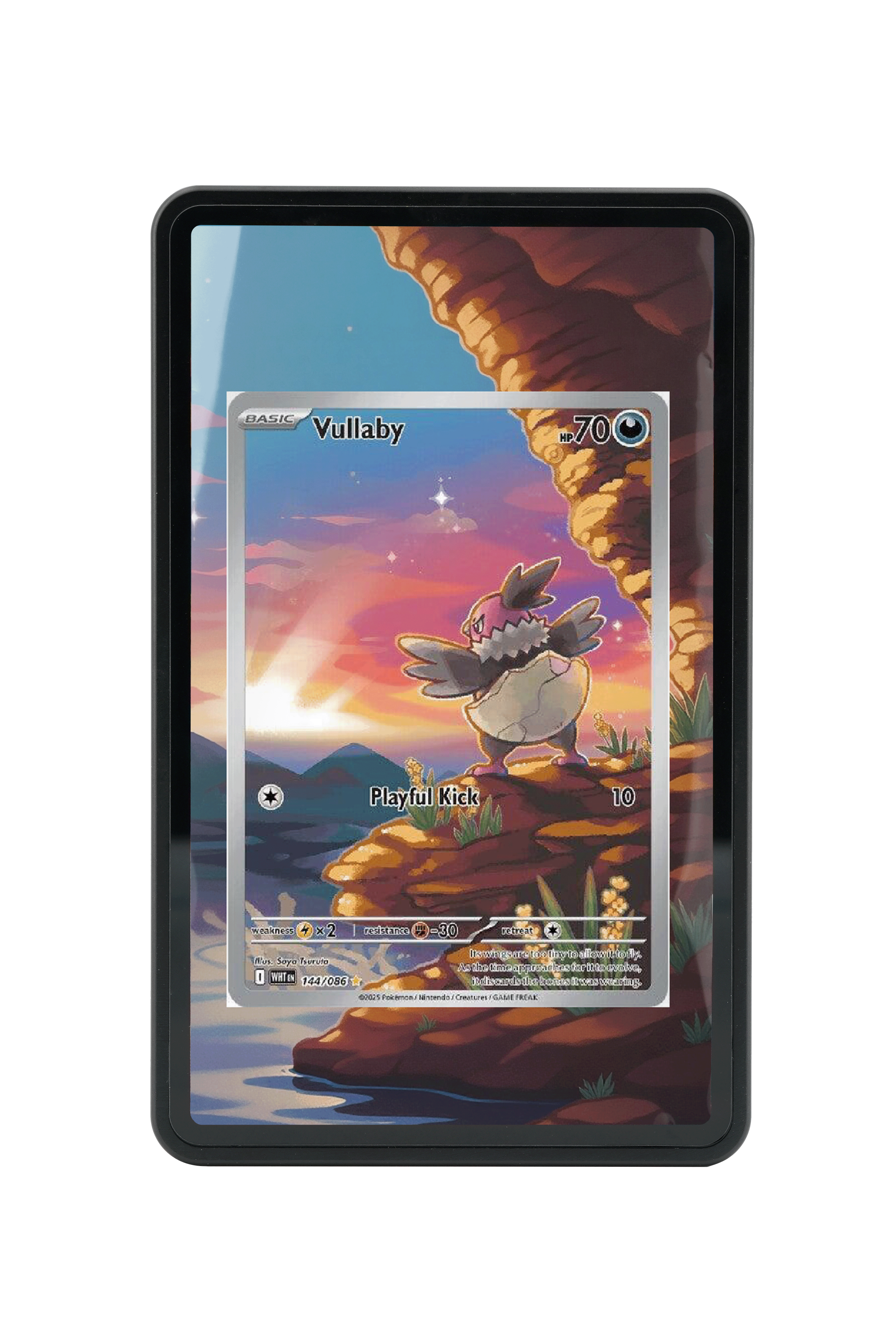 Pokémon TCG Vullaby Scarlet & Violet - White Flare #144/086 Magnetic Card Holder | Gem Mint Sleeve