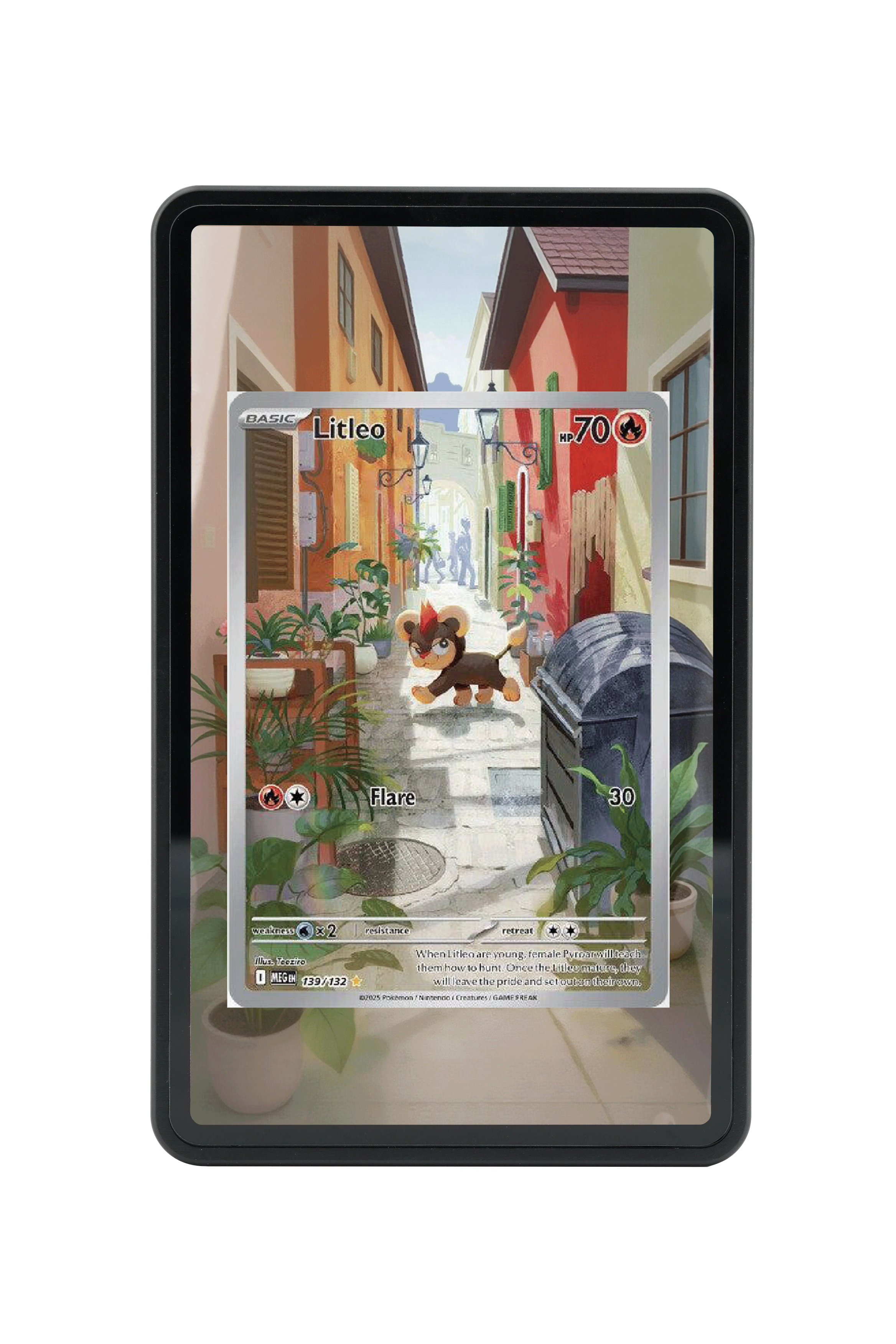 Pokémon TCG Litleo Mega Evolution #139/132 Magnetic Card Holder | Gem Mint Sleeve