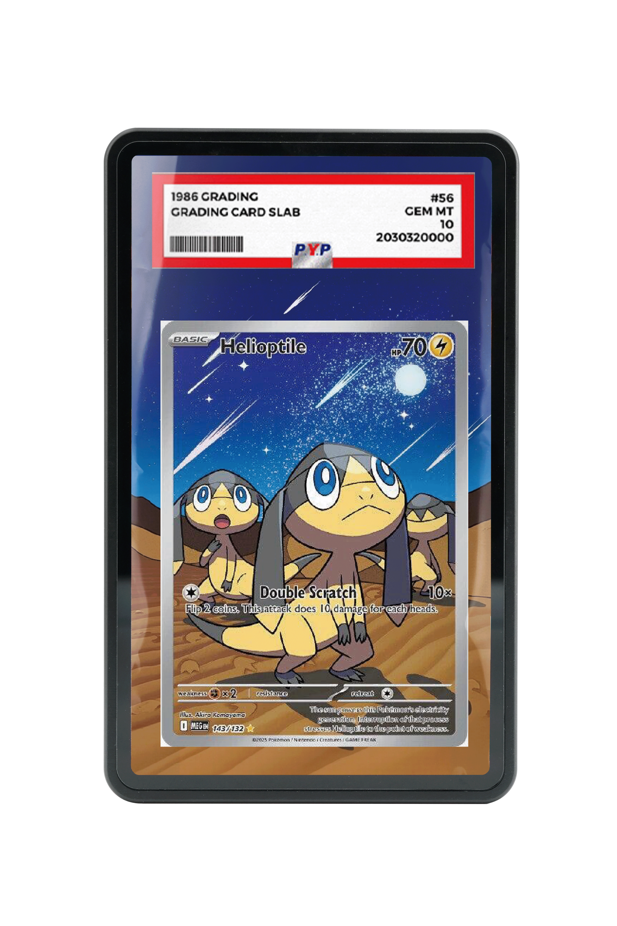Pokémon TCG Helioptile Mega Evolution #143/132 PSA Grade Case | Gem Mint Sleeve