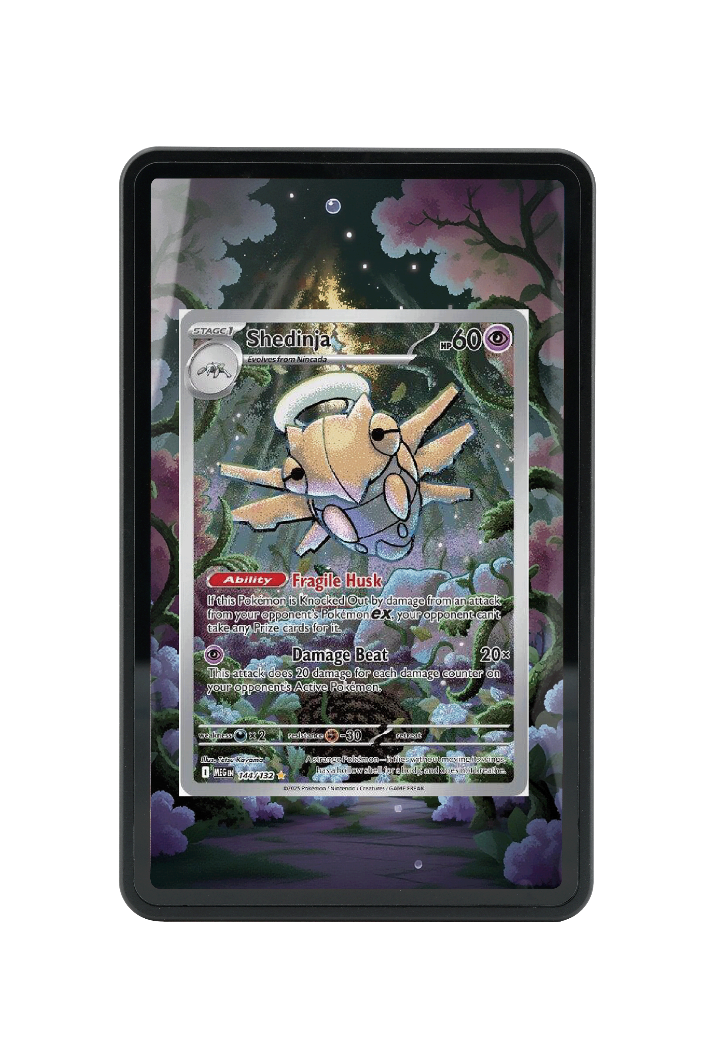 Pokémon TCG Shedinja Mega Evolution #144/132 Magnetic Card Holder | Gem Mint Sleeve