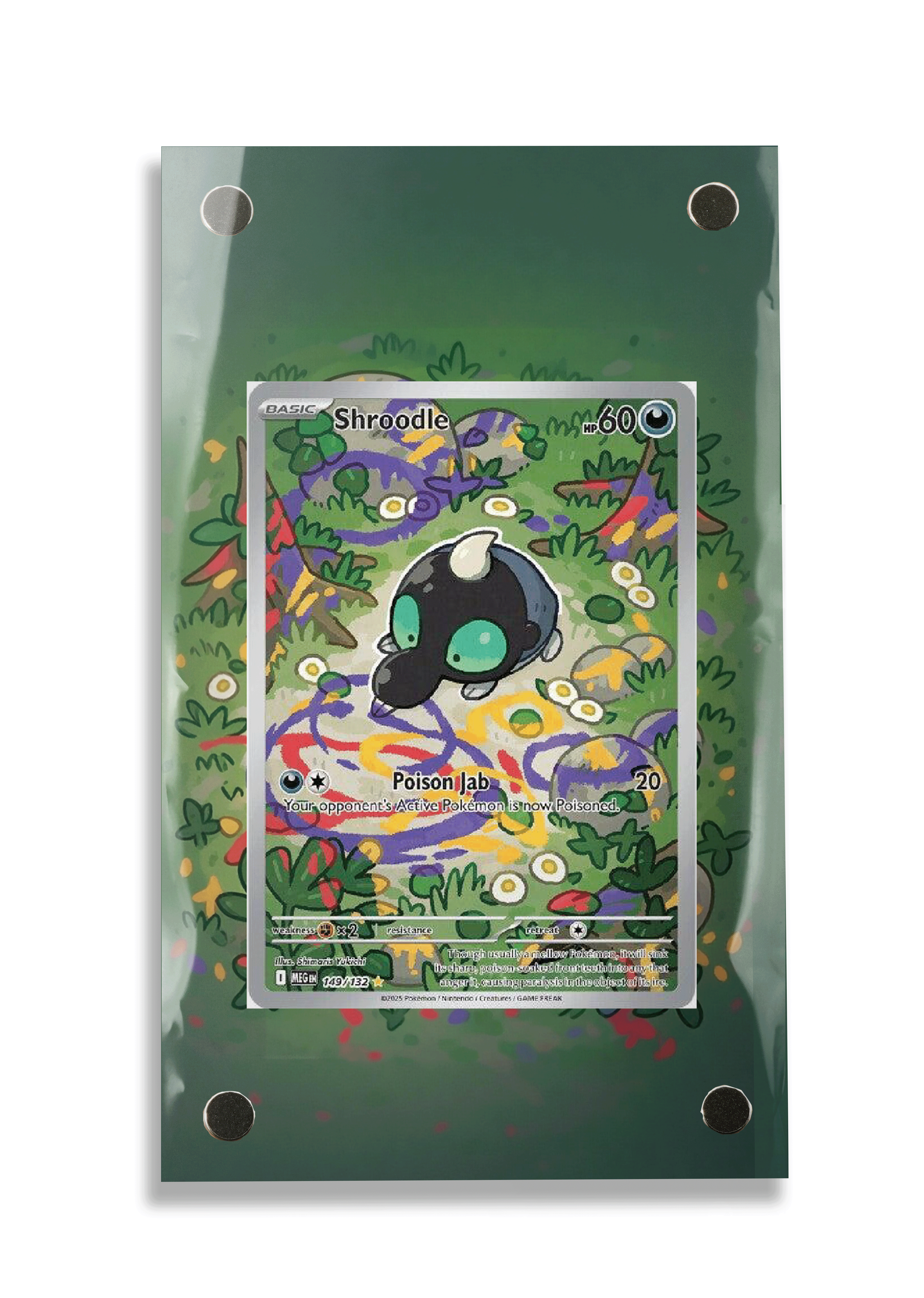 Pokémon TCG Shroodle Mega Evolution #149/132 Display Frame | Gem Mint Sleeve