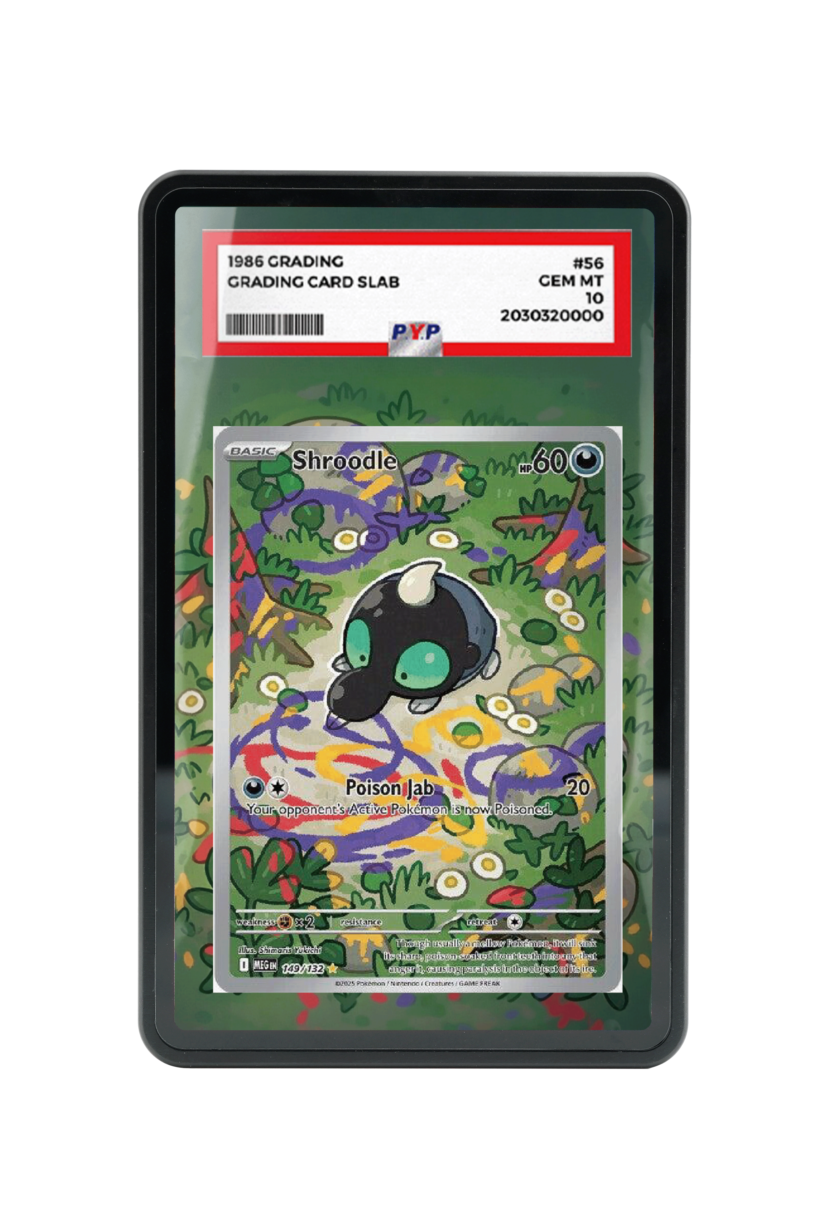 Pokémon TCG Shroodle Mega Evolution #149/132 PSA Grade Case | Gem Mint Sleeve