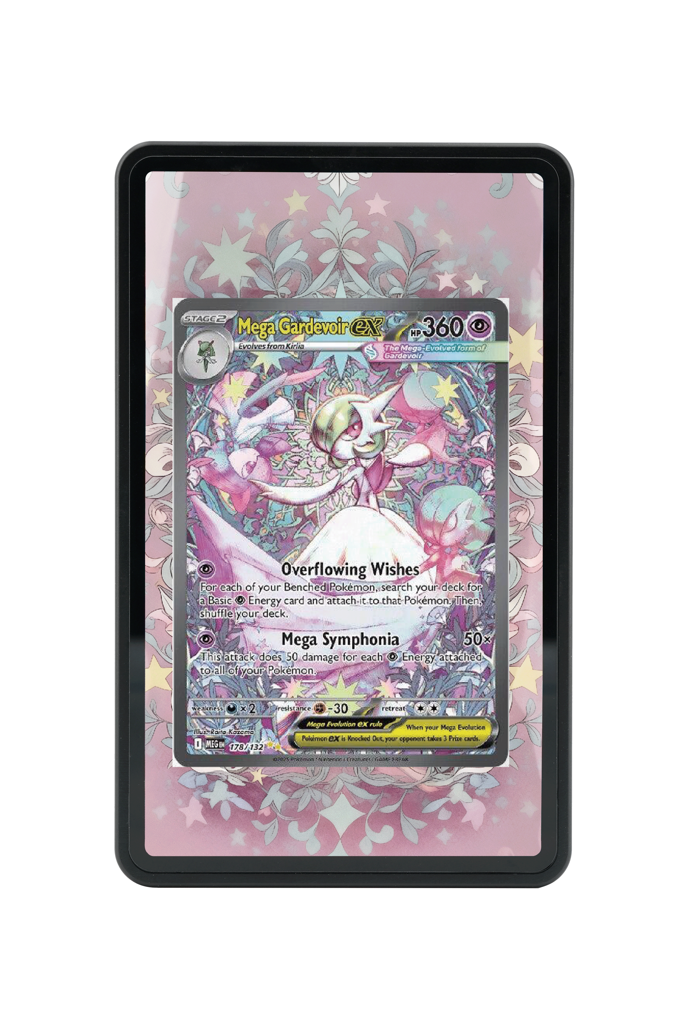 Pokémon TCG Mega Gardevoir ex Mega Evolution #178/132 Magnetic Card Holder | Gem Mint Sleeve
