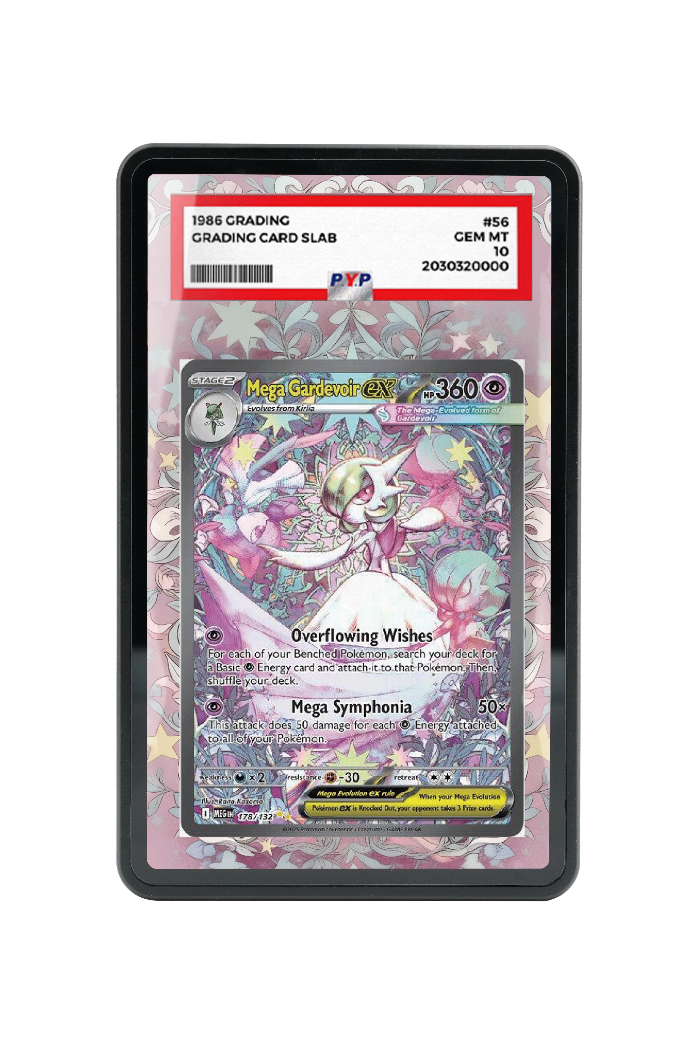 Pokémon TCG Mega Gardevoir ex Mega Evolution #178/132 PSA Grade Case | Gem Mint Sleeve