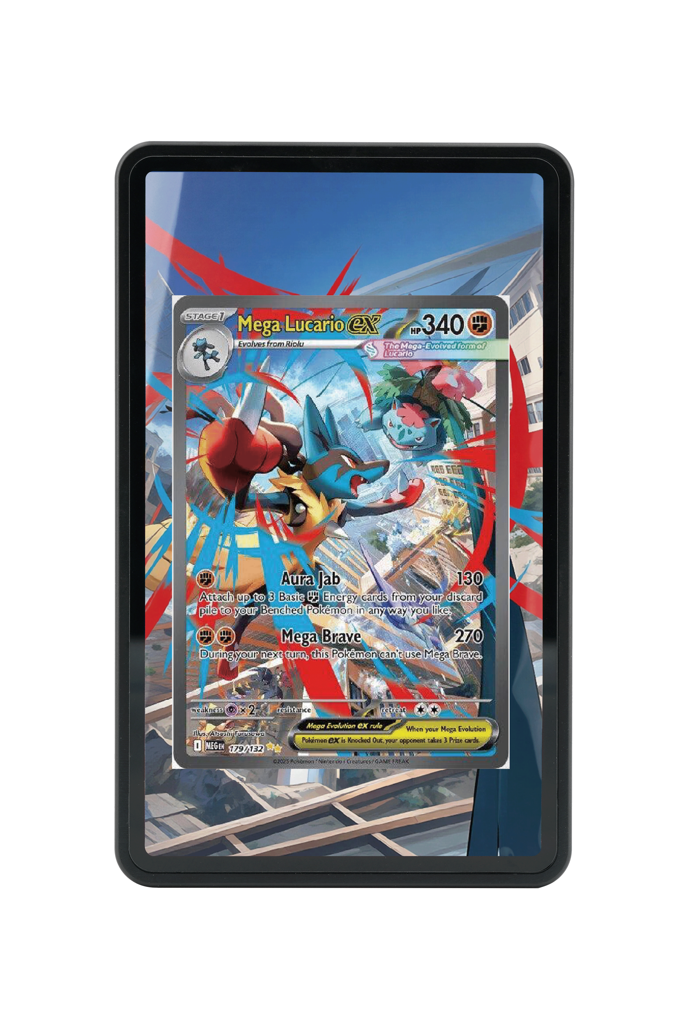 Mega Lucario ex-Mega Evolution-Mega Evolution-[179/132 ]-MAGNETIC CARD HOLDER