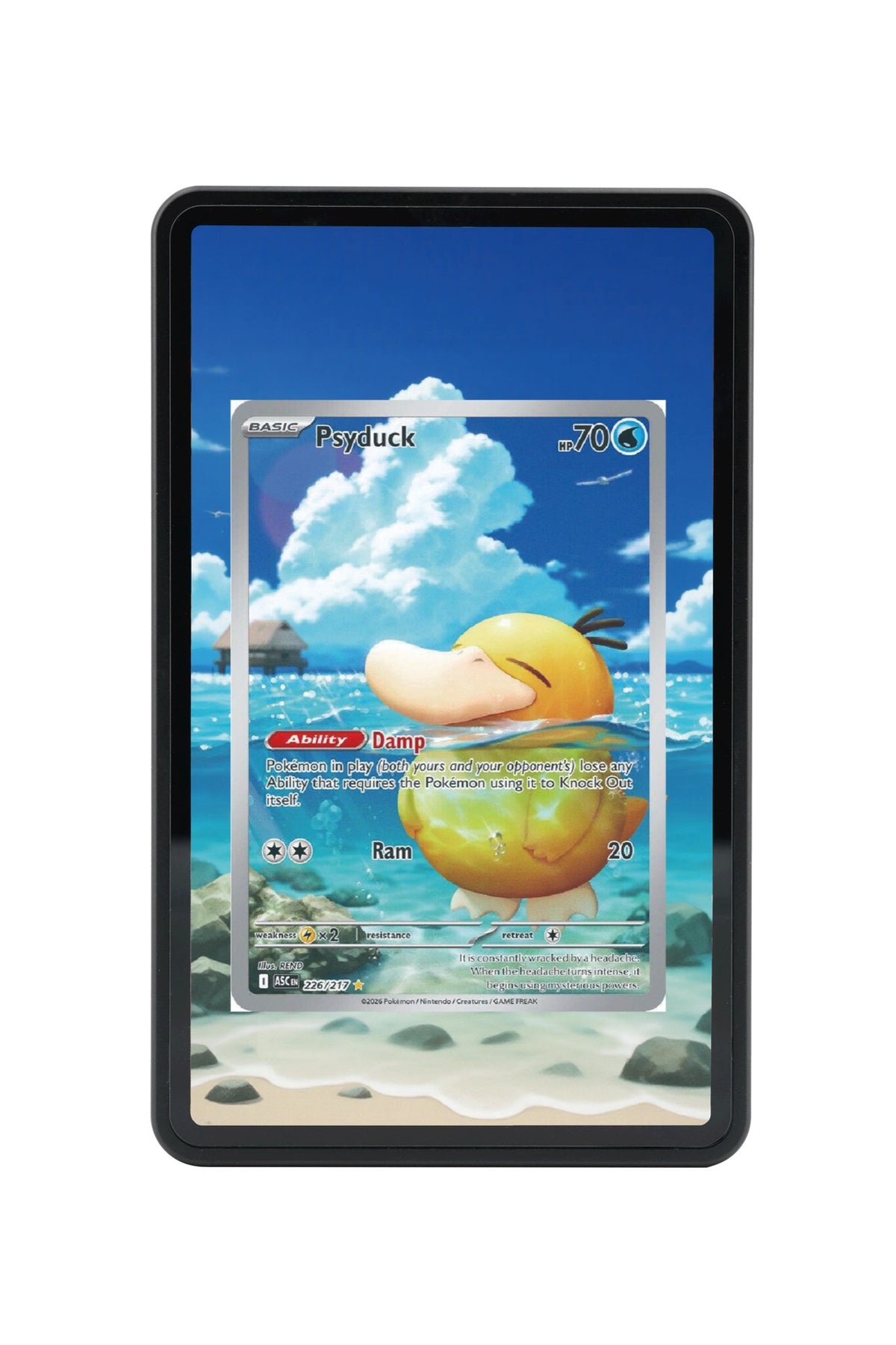 Pokémon TCG Psyduck - 226/217 Ascended Heroes #226/217 Magnetic Card Holder | Gem Mint Sleeve