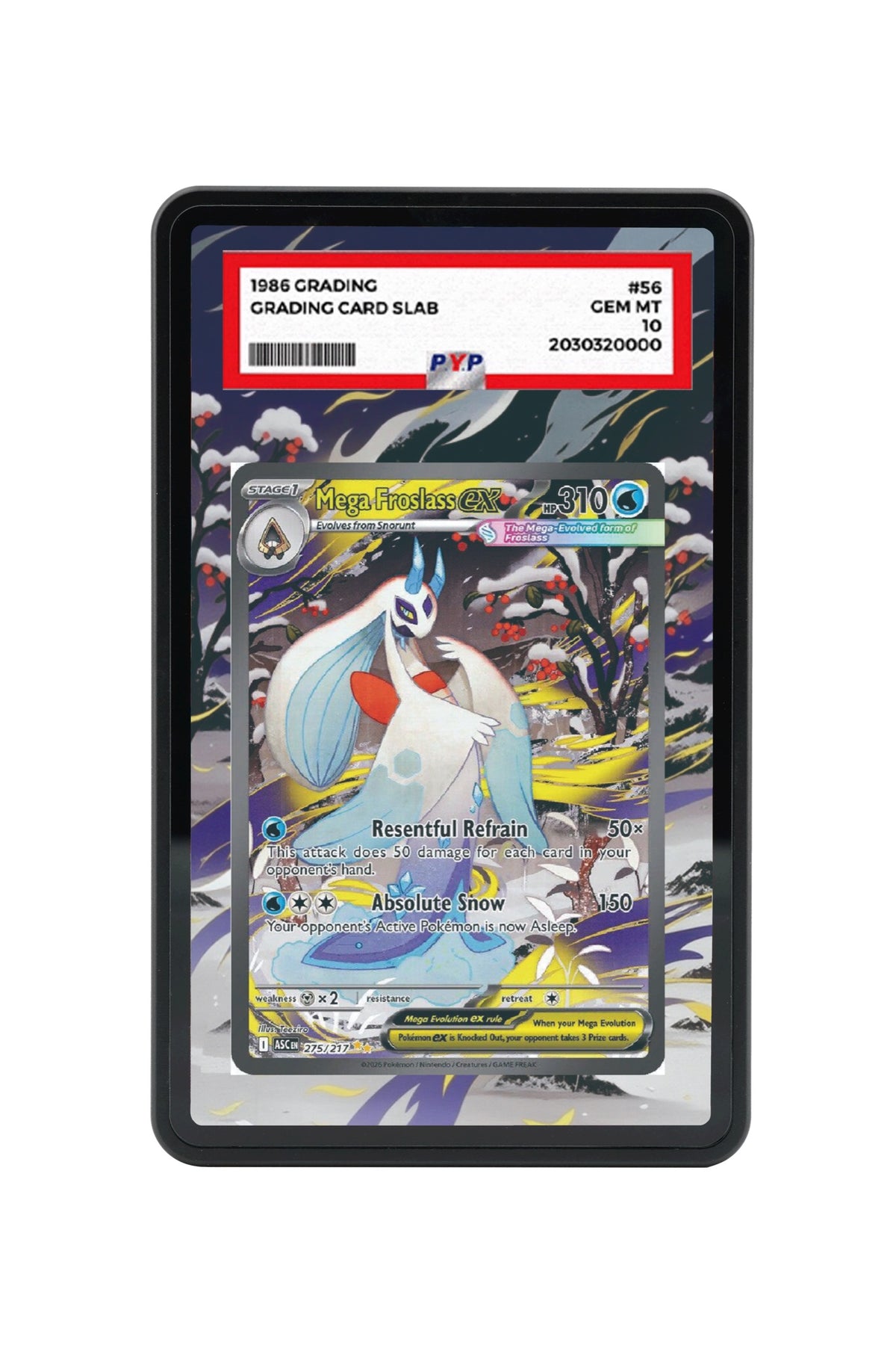 Pokémon TCG Mega Froslass ex - 275/217 Ascended Heroes #275/217 PSA Grade Case | Gem Mint Sleeve