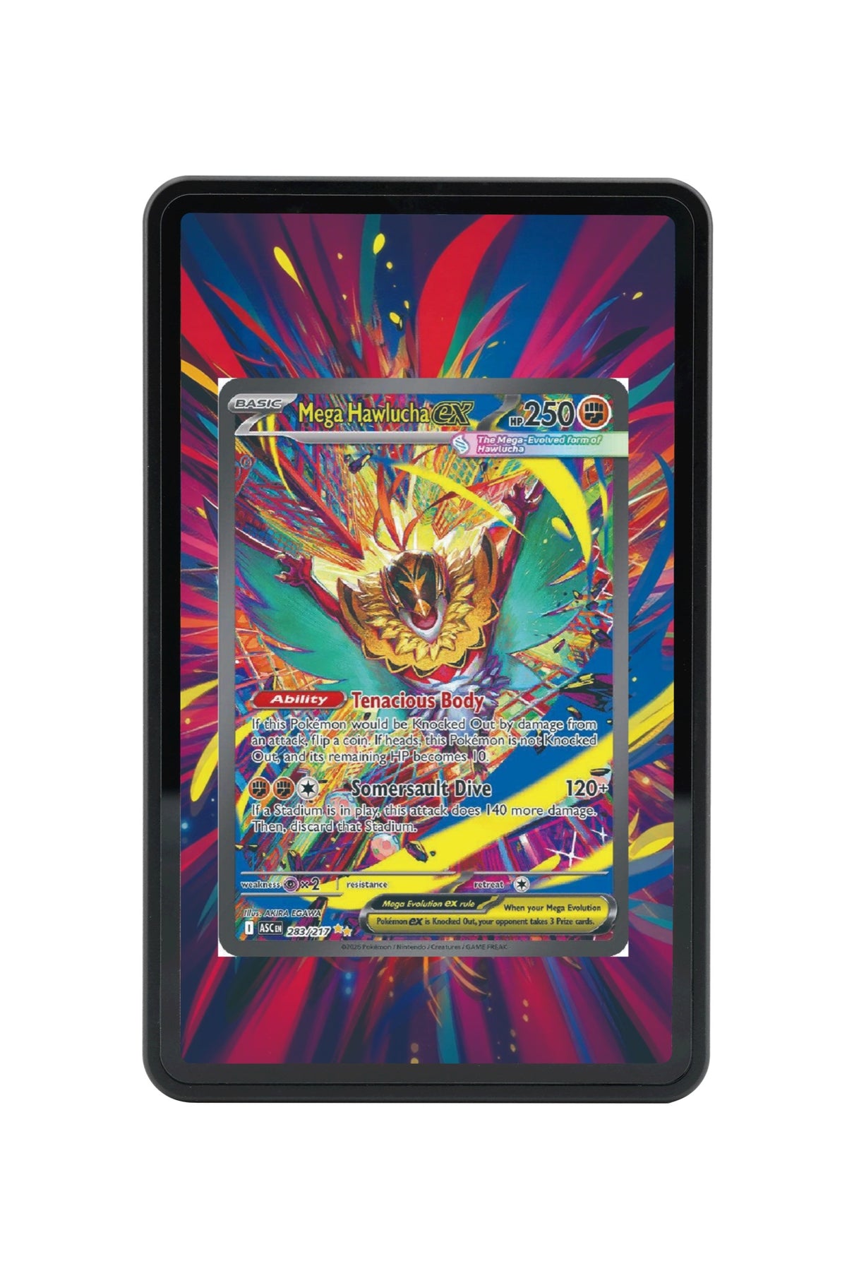 Pokémon TCG Mega Hawlucha ex - 283/217 Ascended Heroes #283/217 Magnetic Card Holder | Gem Mint Sleeve