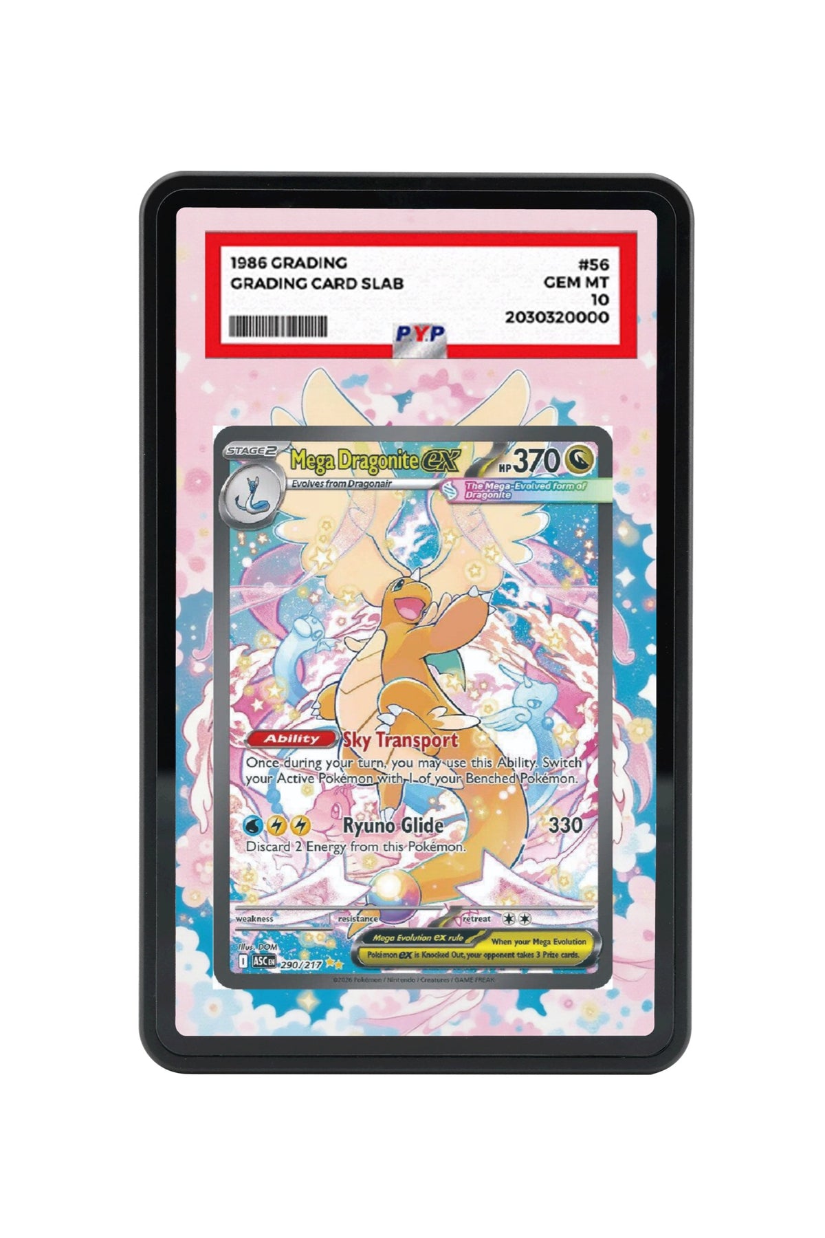 Pokémon TCG Mega Dragonite ex - 290/217 Ascended Heroes #290/217 PSA Grade Case | Gem Mint Sleeve
